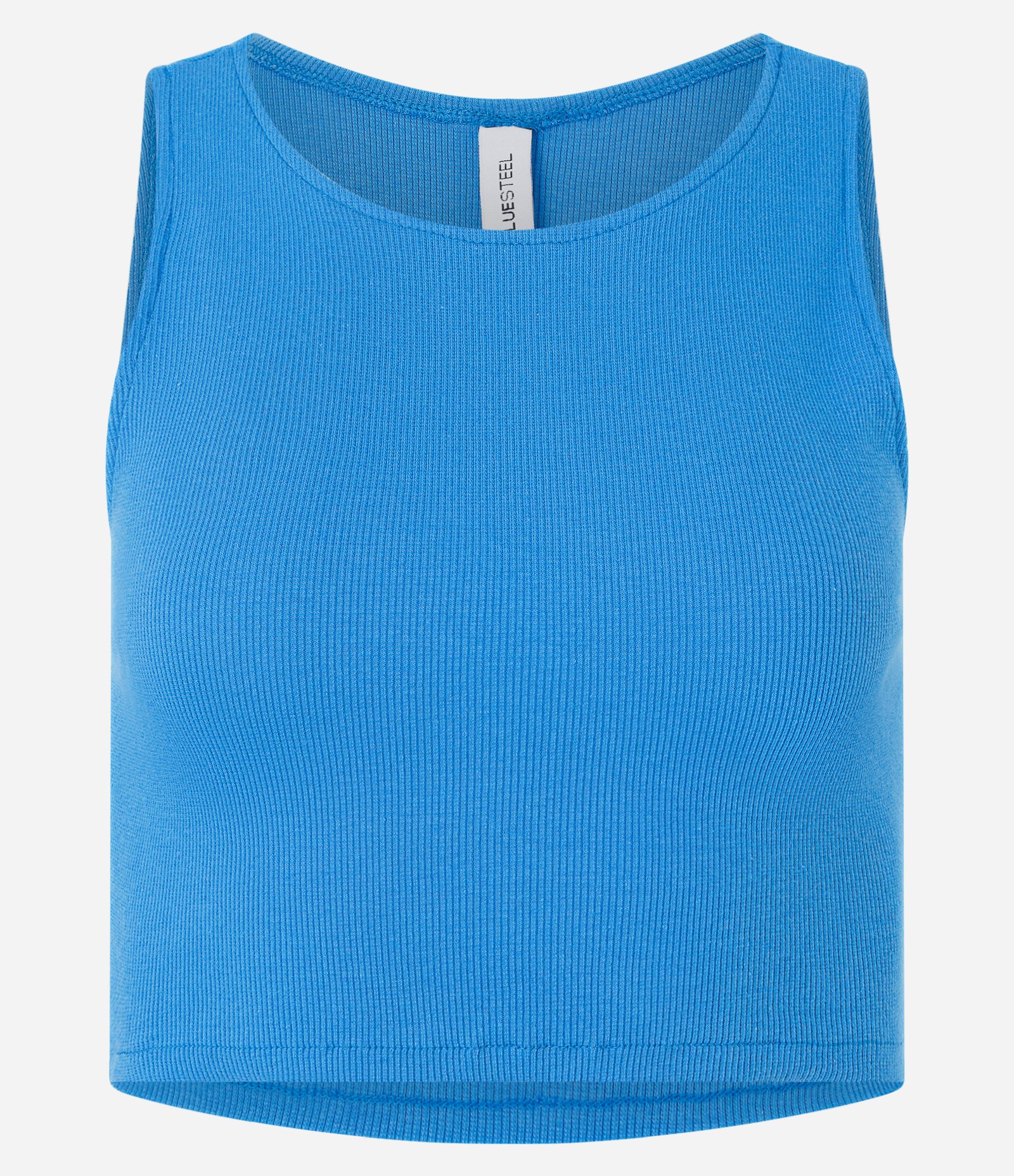 Blusa Cropped sem Manga em Algodão com Textura Canelada Skydiver 1