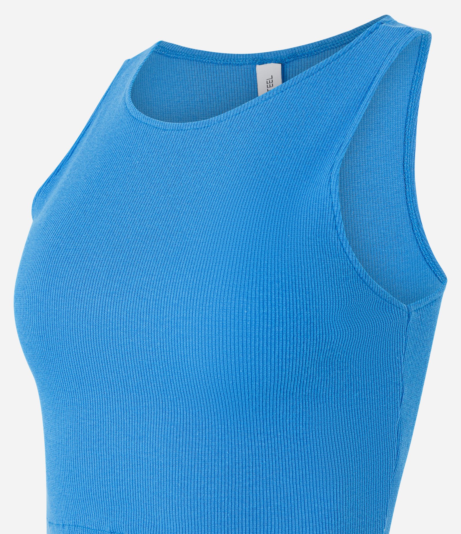Blusa Cropped sem Manga em Algodão com Textura Canelada Skydiver 2