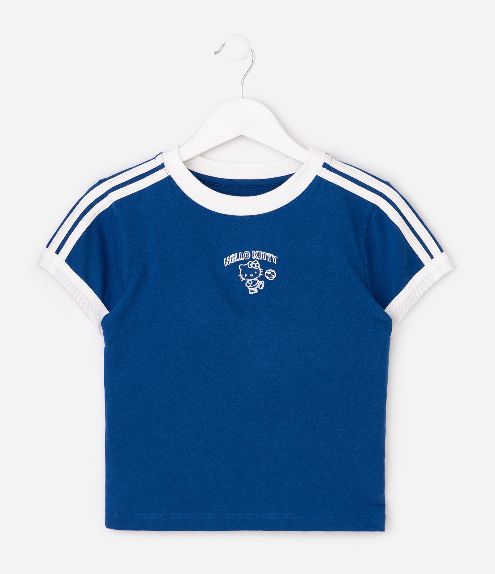 Baby Look Infantil com Bordado Hello Kitty – Tam 5 a 16 Anos Azul 1
