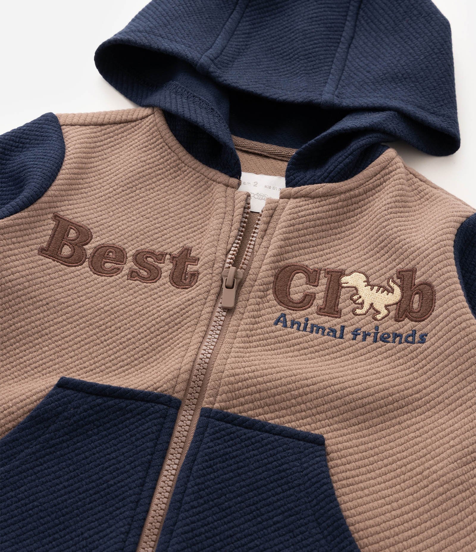 Blusão Infantil Em Algodão Lettering Best Club com Capuz - Tam 1 a 6 Anos Azul 6