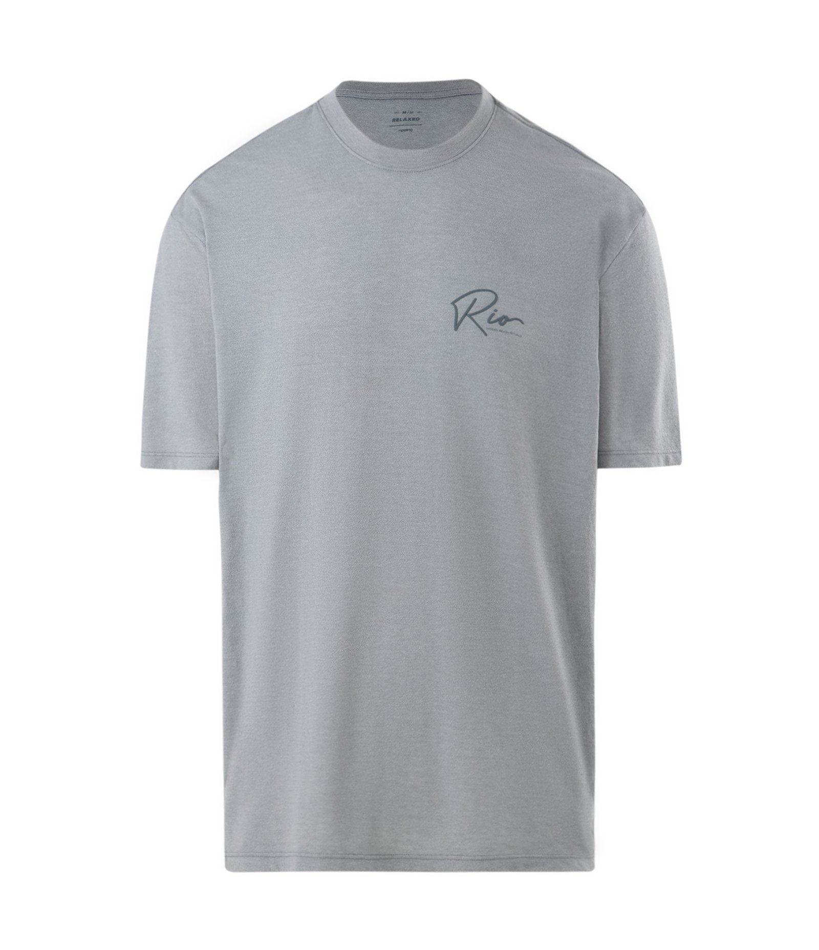 Camiseta Relaxed em Algodão com Lettering em Revelo Rio Cinza 5