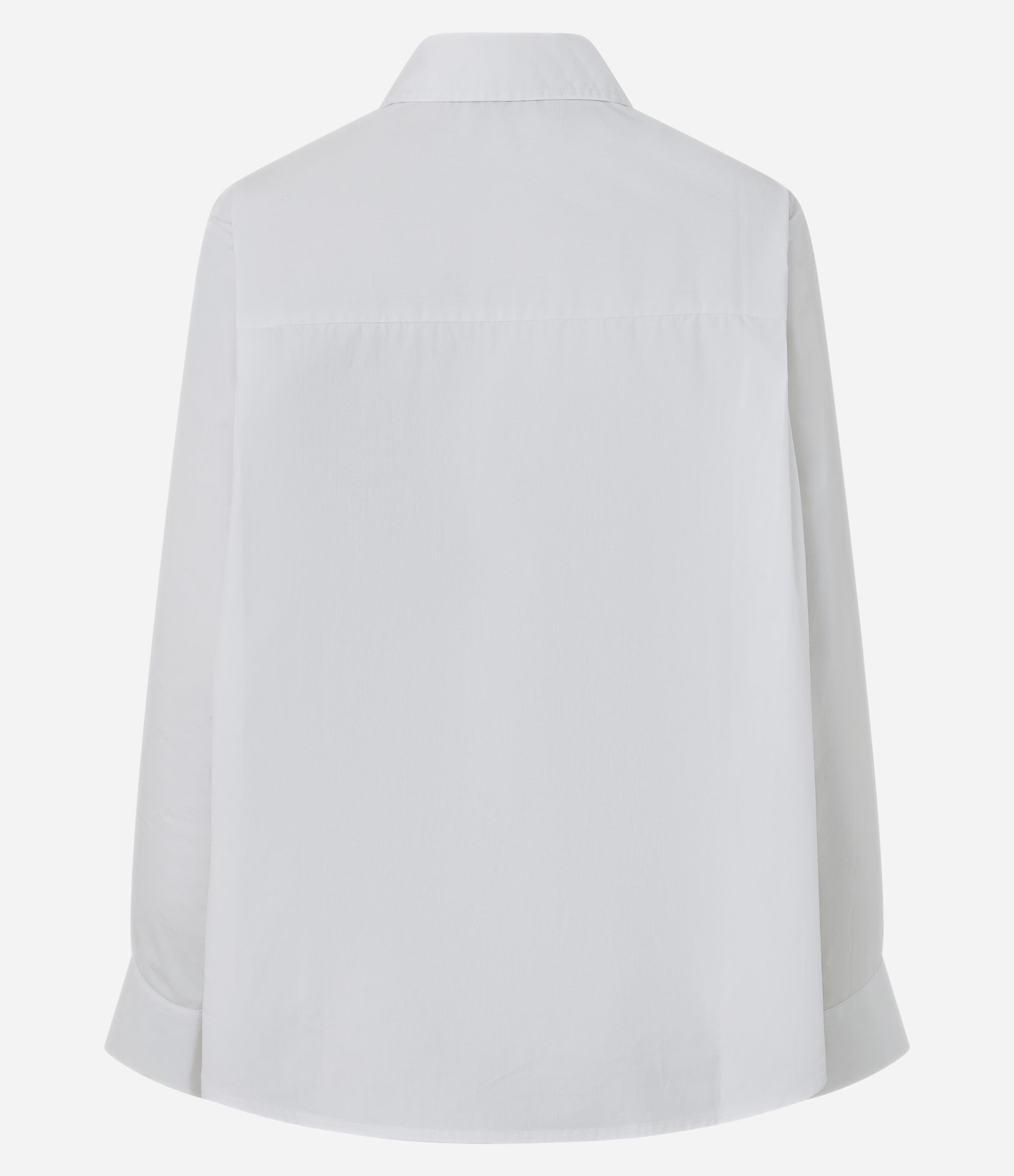 Camisa Alongada em Tricoline Branco 7