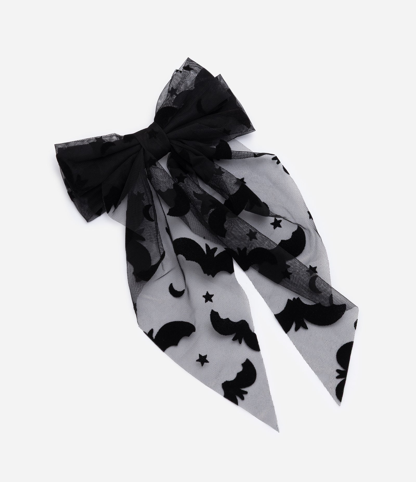 Laço de Cabelo Infantil Accessories Estampa de Morcegos - Tam Único Preto 1