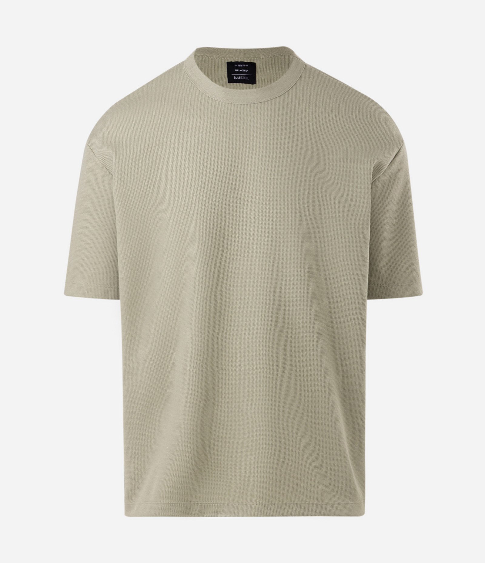 Camiseta Relaxed e Texturizada Mini Waffle Bege 5