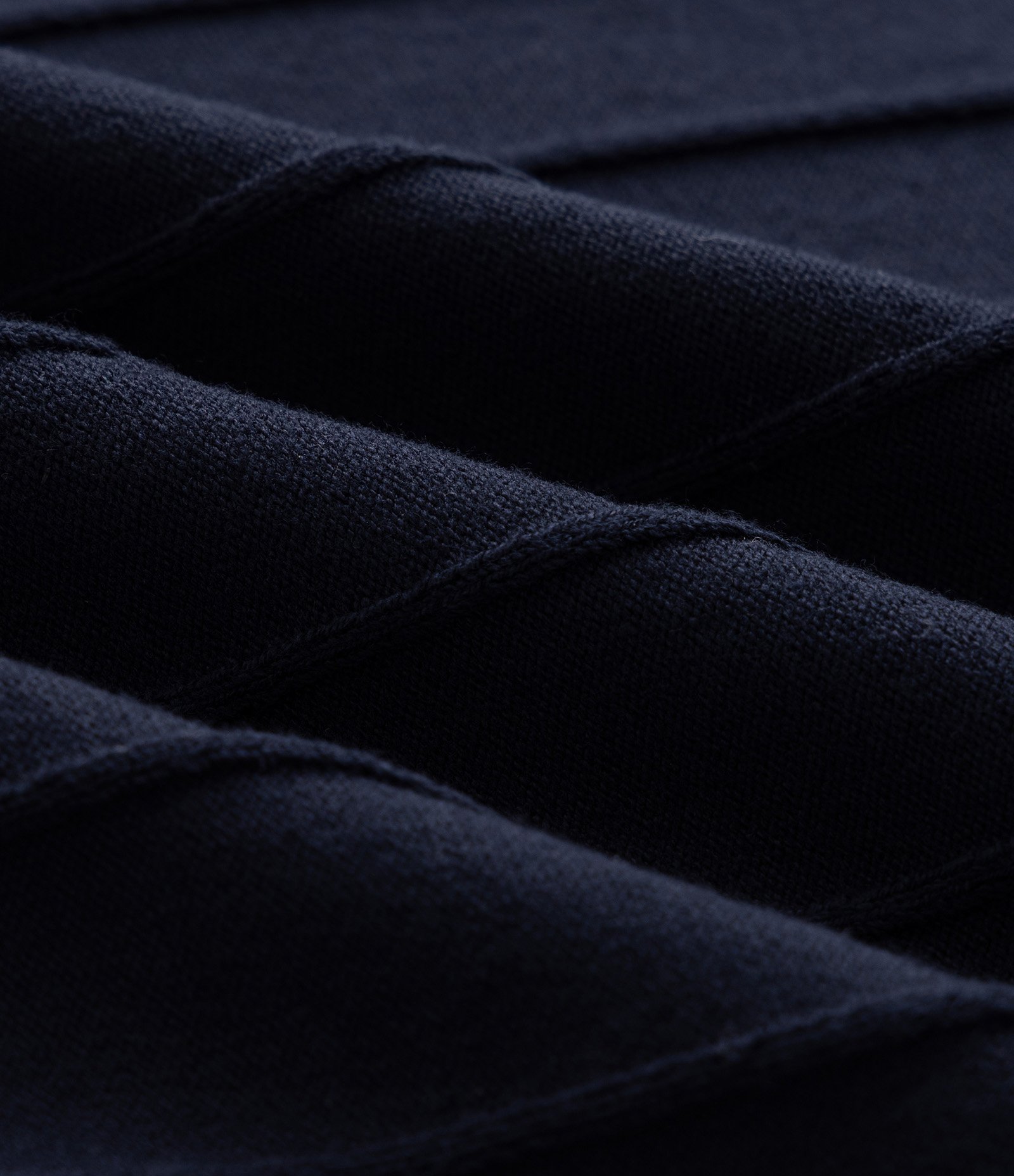 Camiseta Slim em Tricô com Relevos Verticais Azul Marinho 9