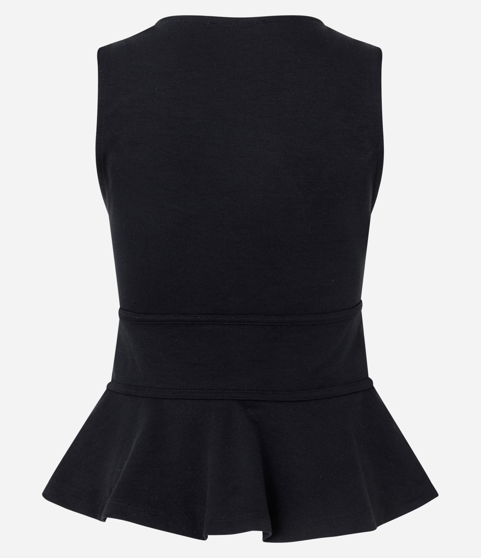 Blusa Peplum em Ponto Roma com Lacinhos Preto 2