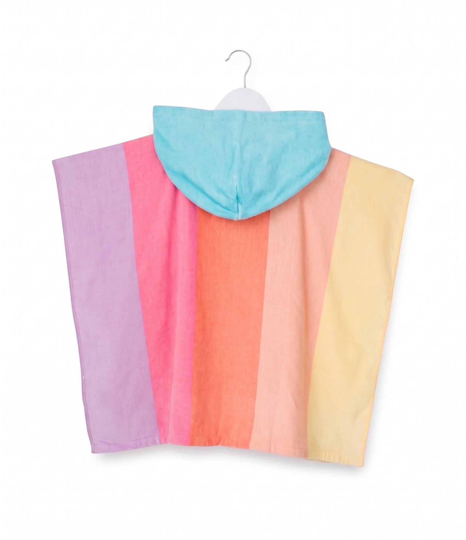 Poncho Atoalhado Infantil Em algodão com Capuz e Bolso Canguru - Tam Único Multicores 2