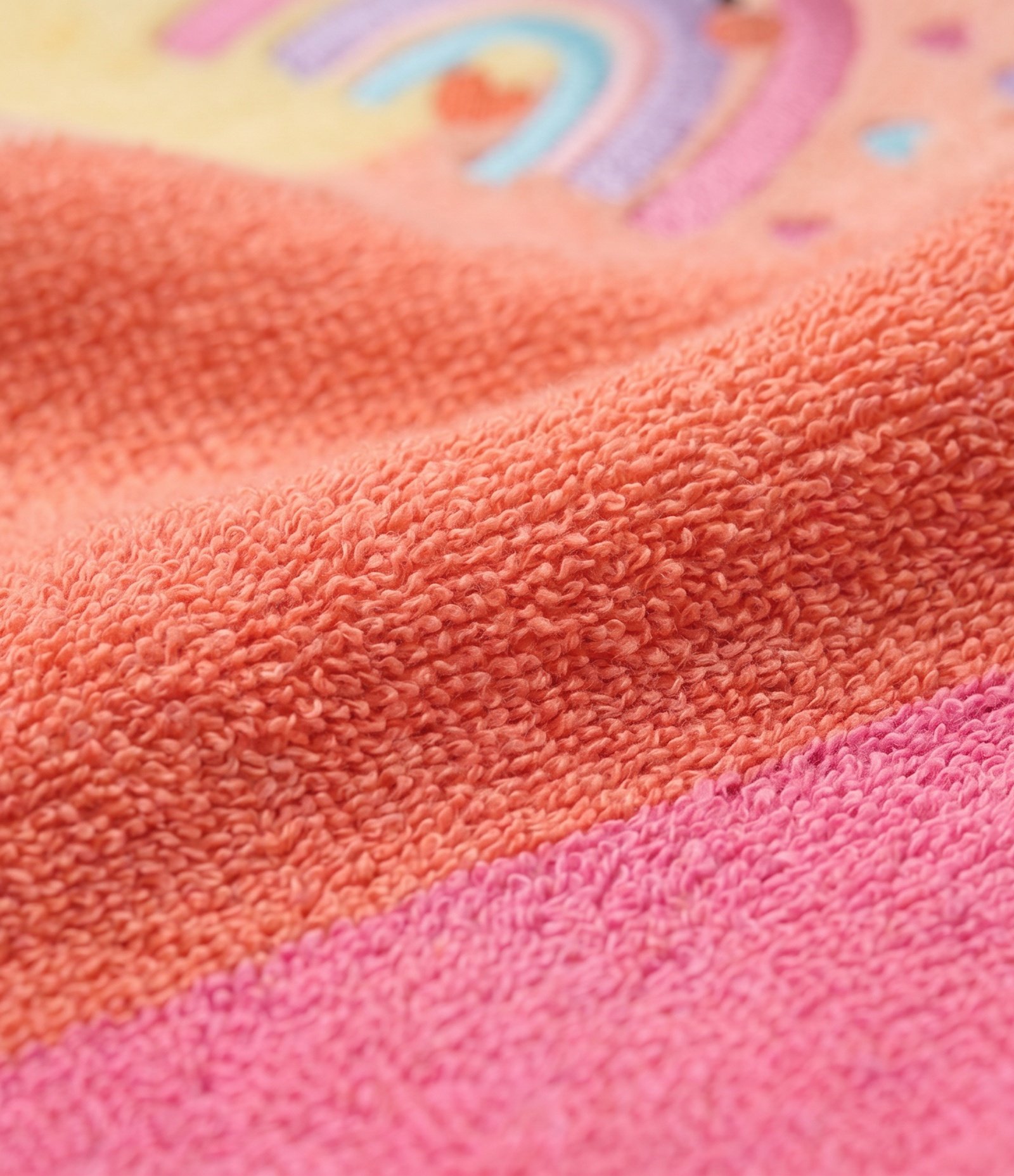 Poncho Atoalhado Infantil Em algodão com Capuz e Bolso Canguru - Tam Único Multicores 3