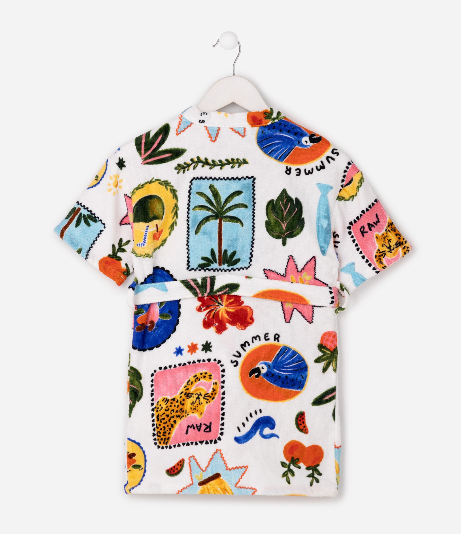 Roupão Infantil Atoalhado Accessories com Faixa Estampada - Tam 3 a 16 Anos Multicores 2