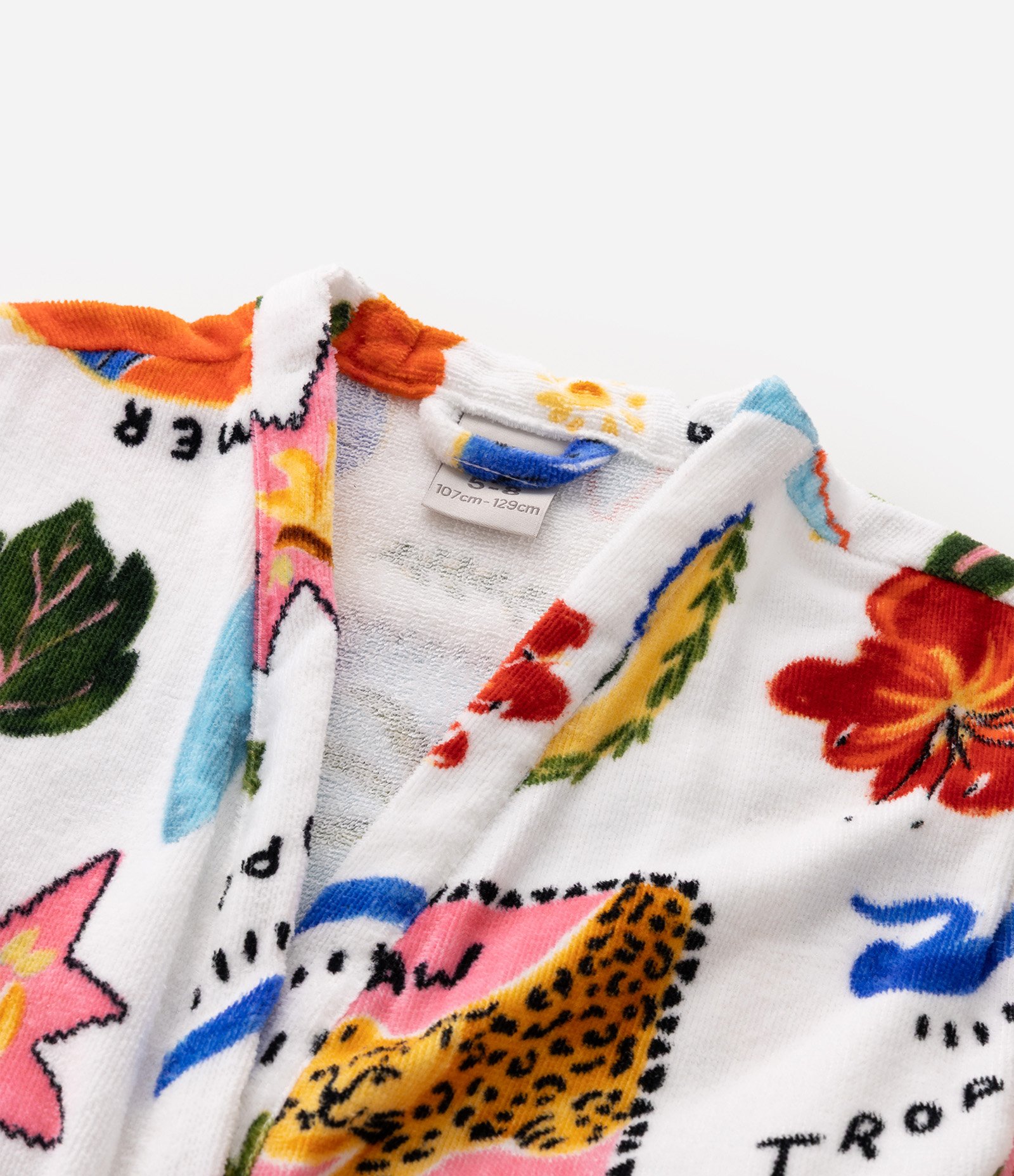 Roupão Infantil Atoalhado Accessories com Faixa Estampada - Tam 3 a 16 Anos Multicores 4