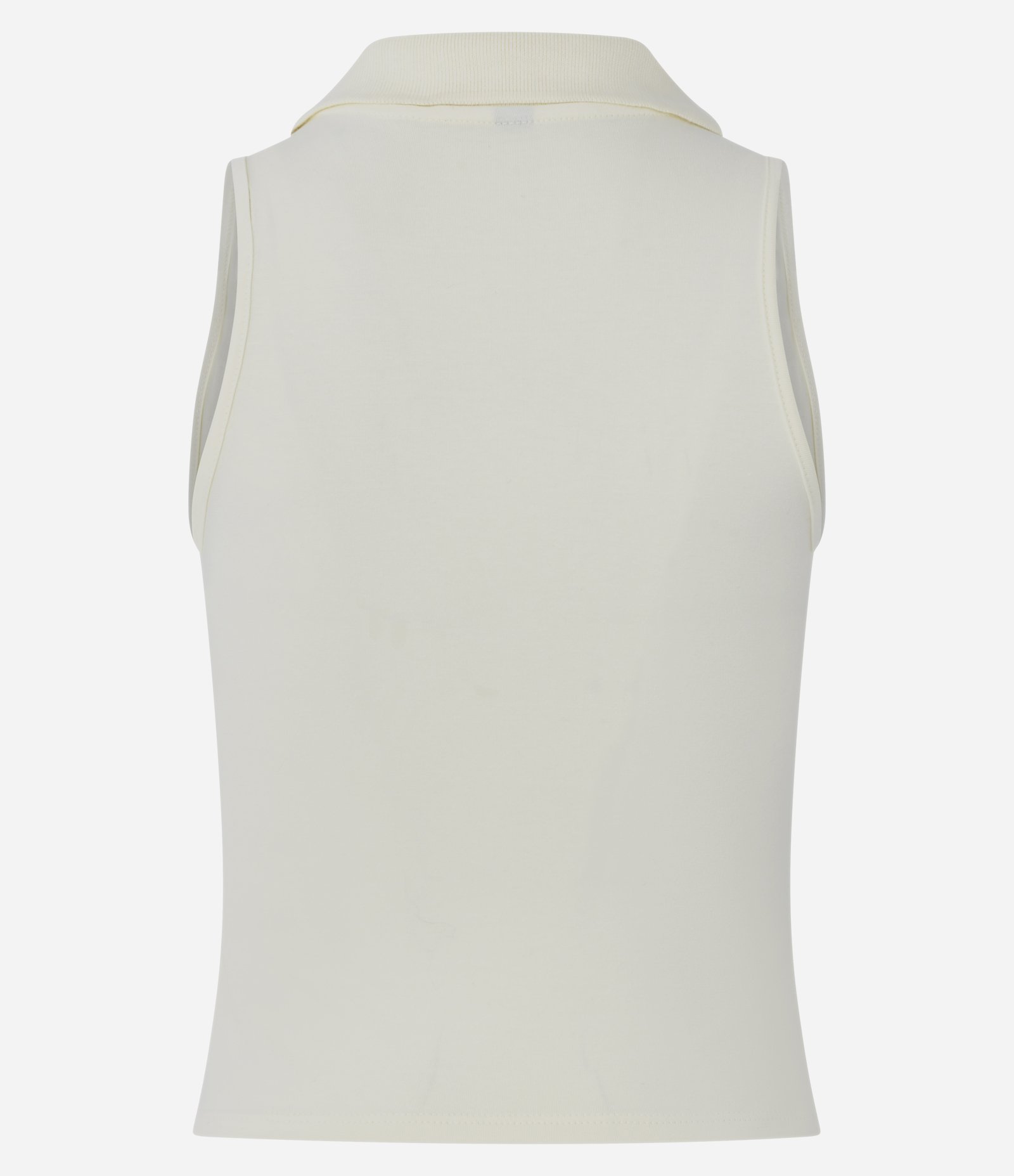 Blusa Polo em Decote V Sem Mangas Branco 3