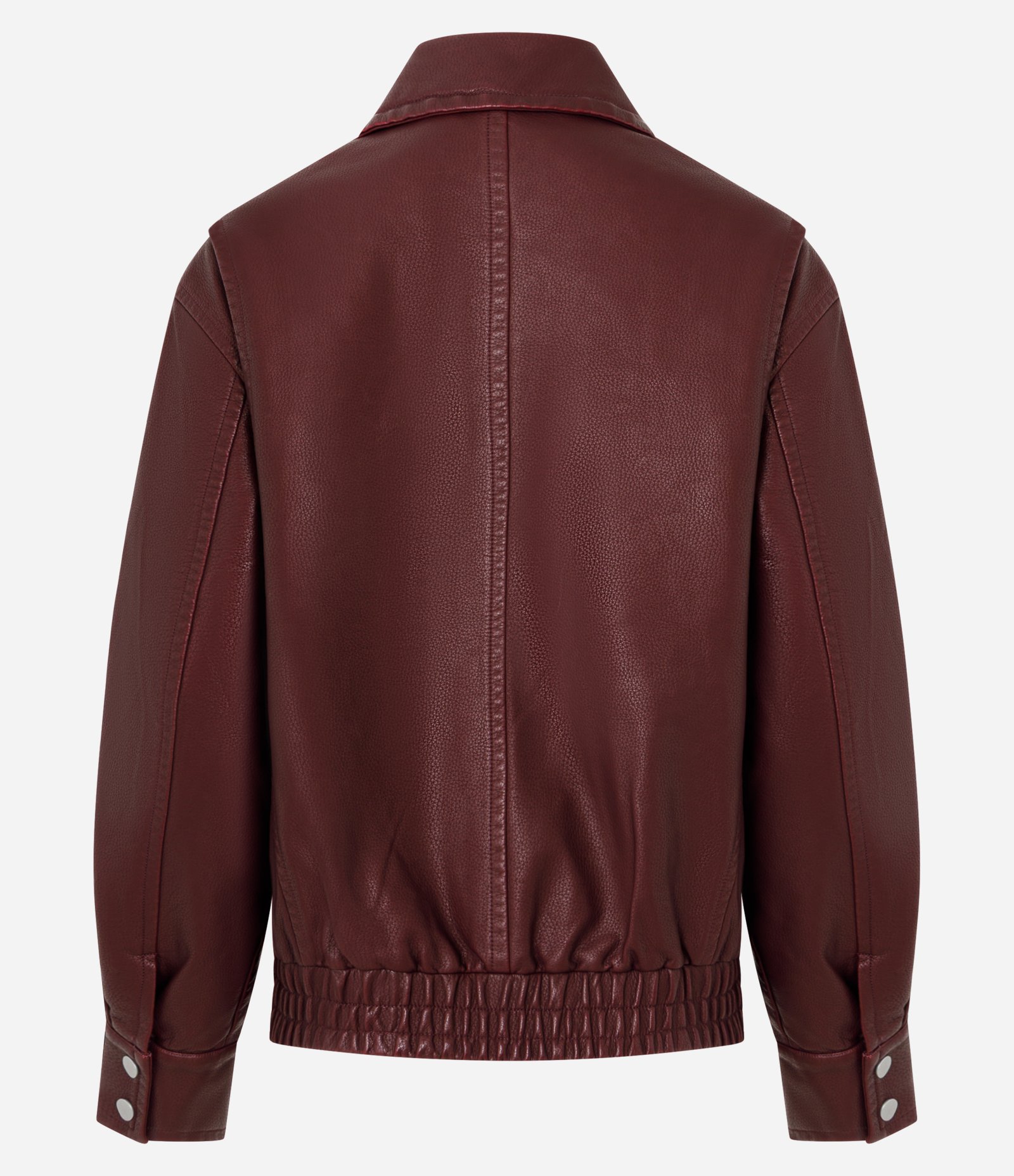 Jaqueta Oversized em PU com Bolso Vermelho 3