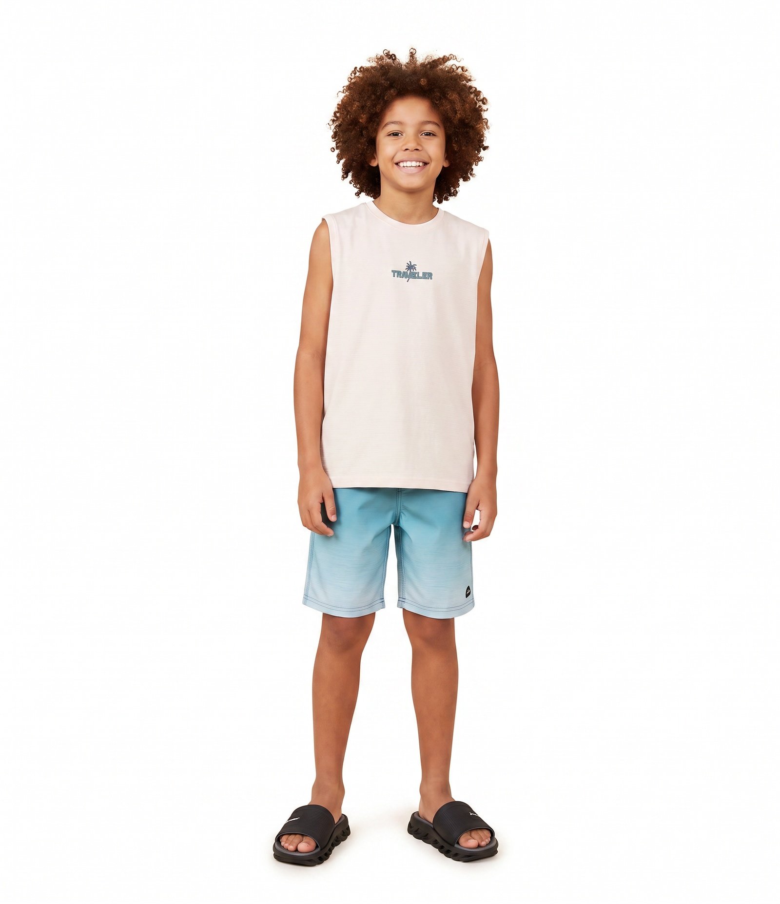 Bermuda Infantil Em Microfibra Tam - 5 a 16 Anos Azul 1