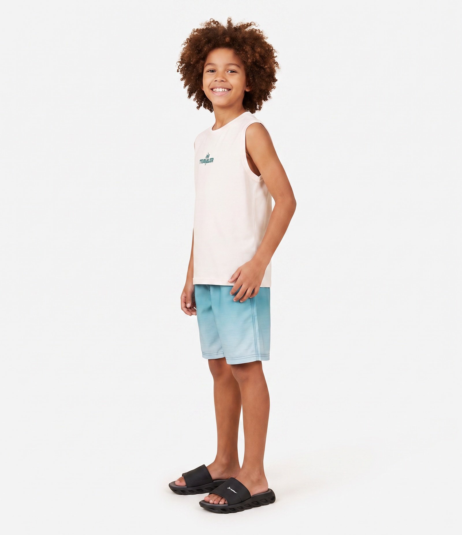 Bermuda Infantil Em Microfibra Tam - 5 a 16 Anos Azul 2