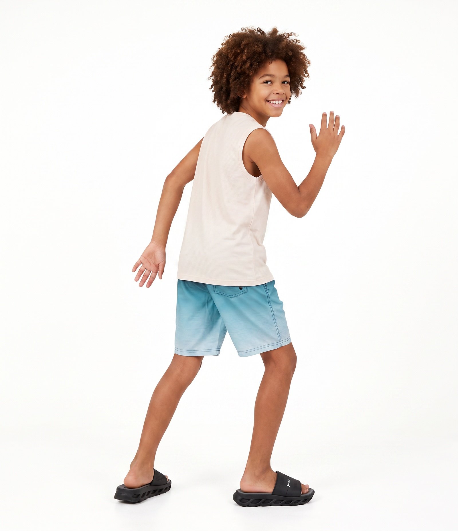Bermuda Infantil Em Microfibra Tam - 5 a 16 Anos Azul 7