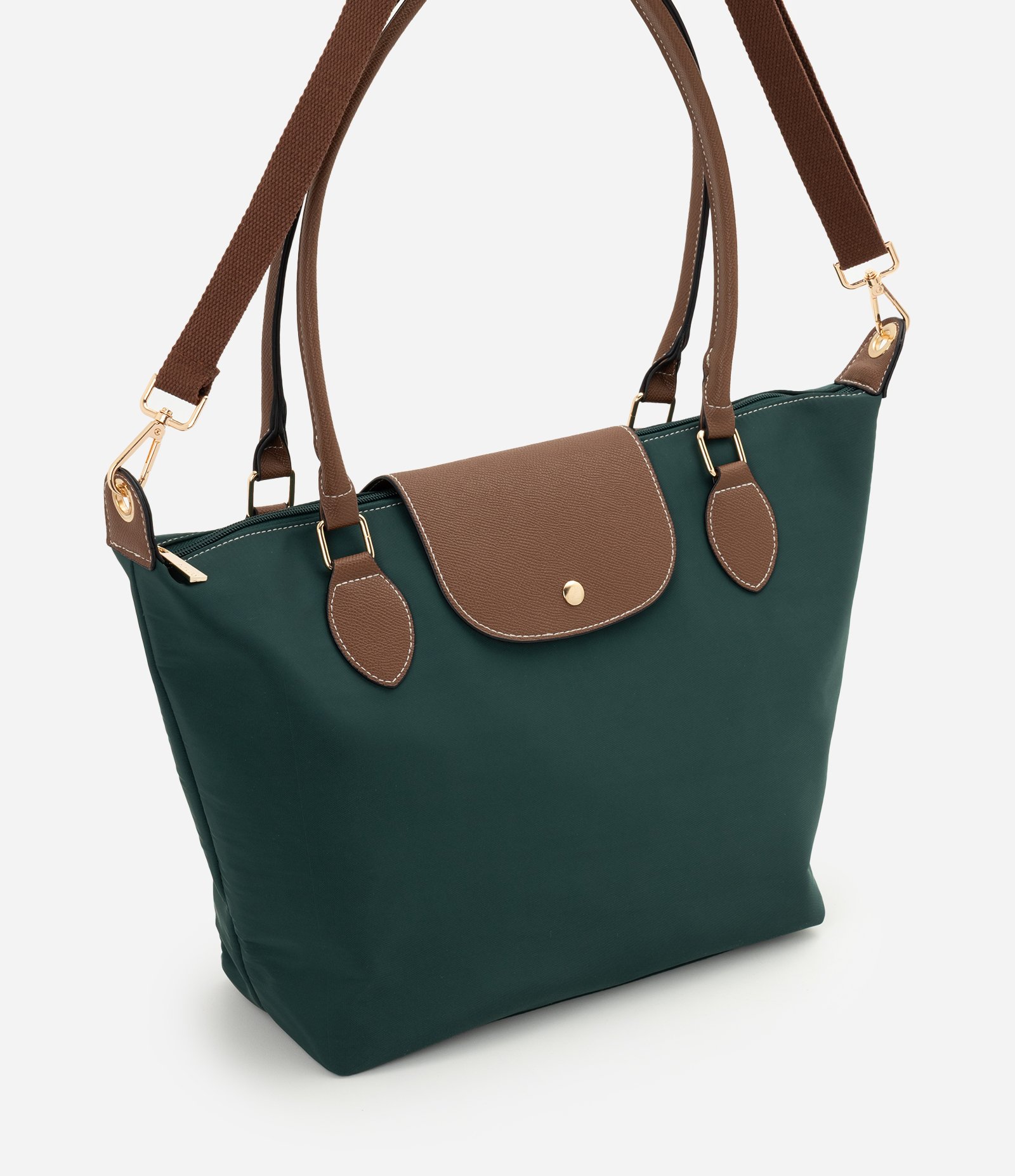 Bolsa Média com Lapela e Alça Removível Verde 1