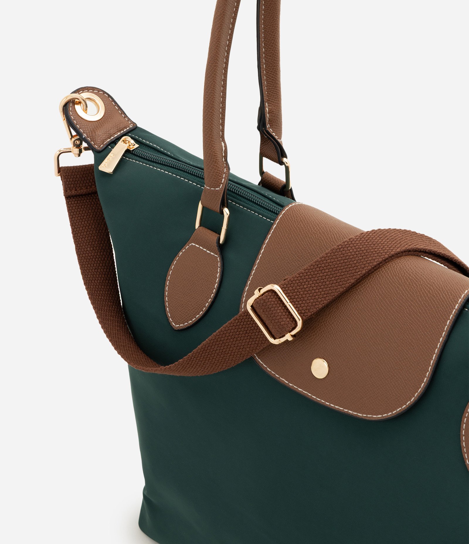 Bolsa Média com Lapela e Alça Removível Verde 4