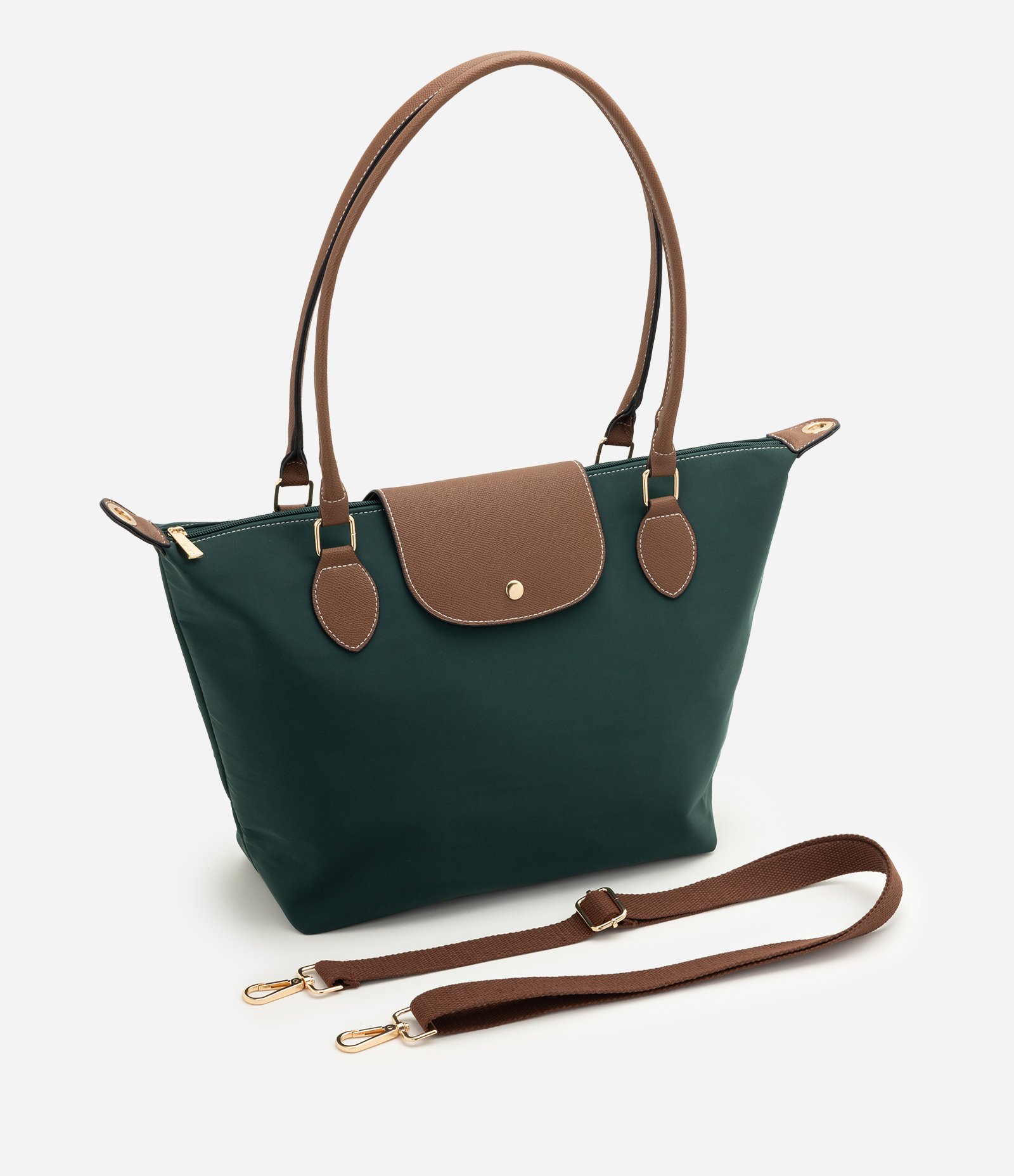 Bolsa Média com Lapela e Alça Removível Verde 6