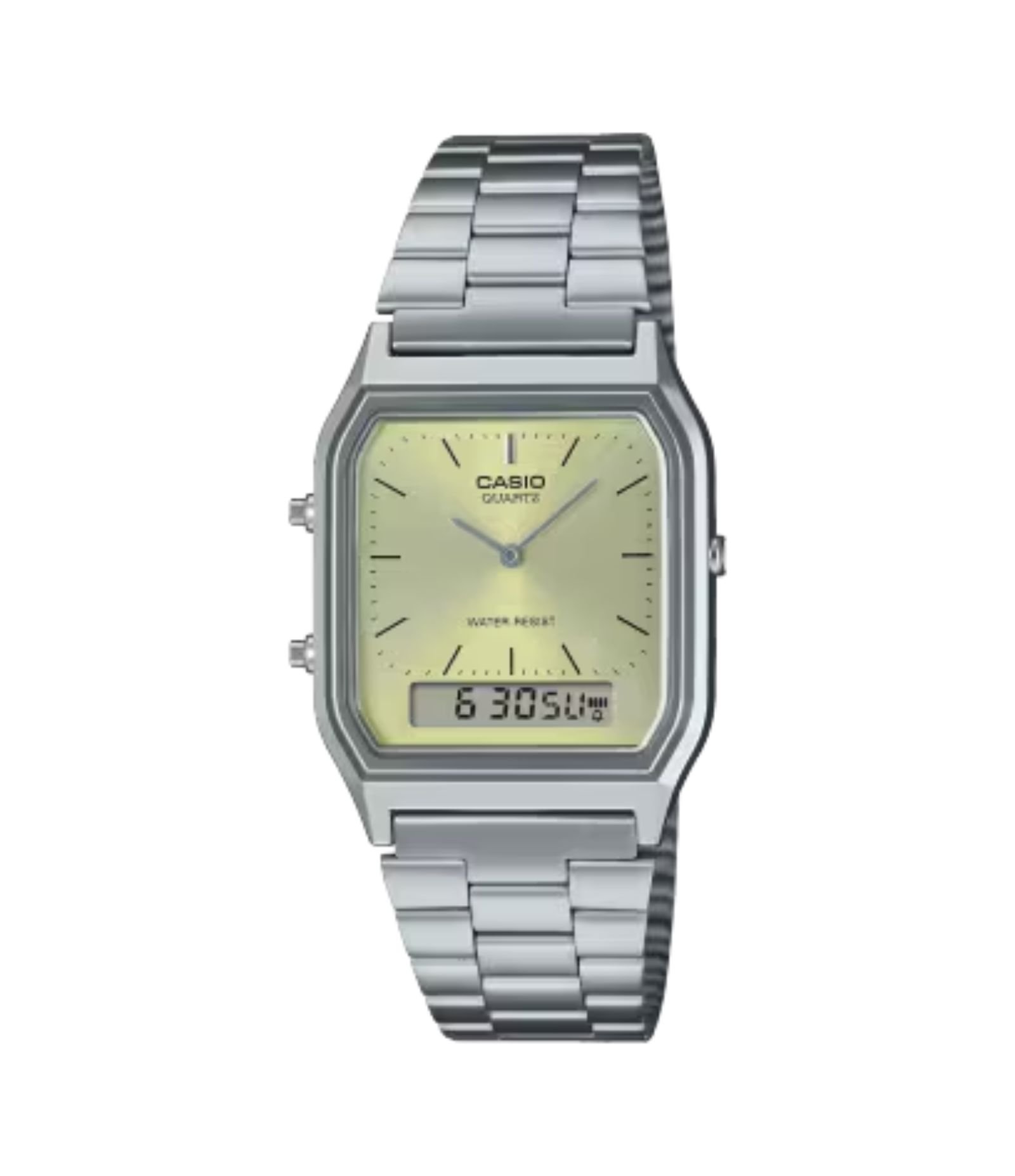 Relógio Anadigi Casio Em Aço AQ 230A 9AMQYDF Prata 1