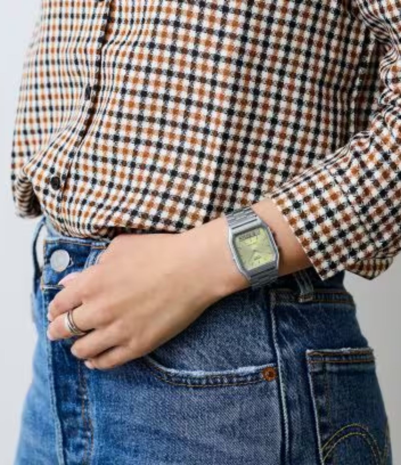 Relógio Anadigi Casio Em Aço AQ 230A 9AMQYDF Prata 2
