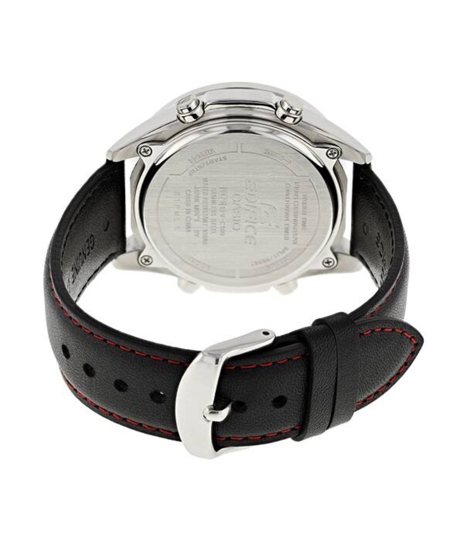 Relógio Analógico Casio em Couro EFV C100L 1AVDF Preto 3