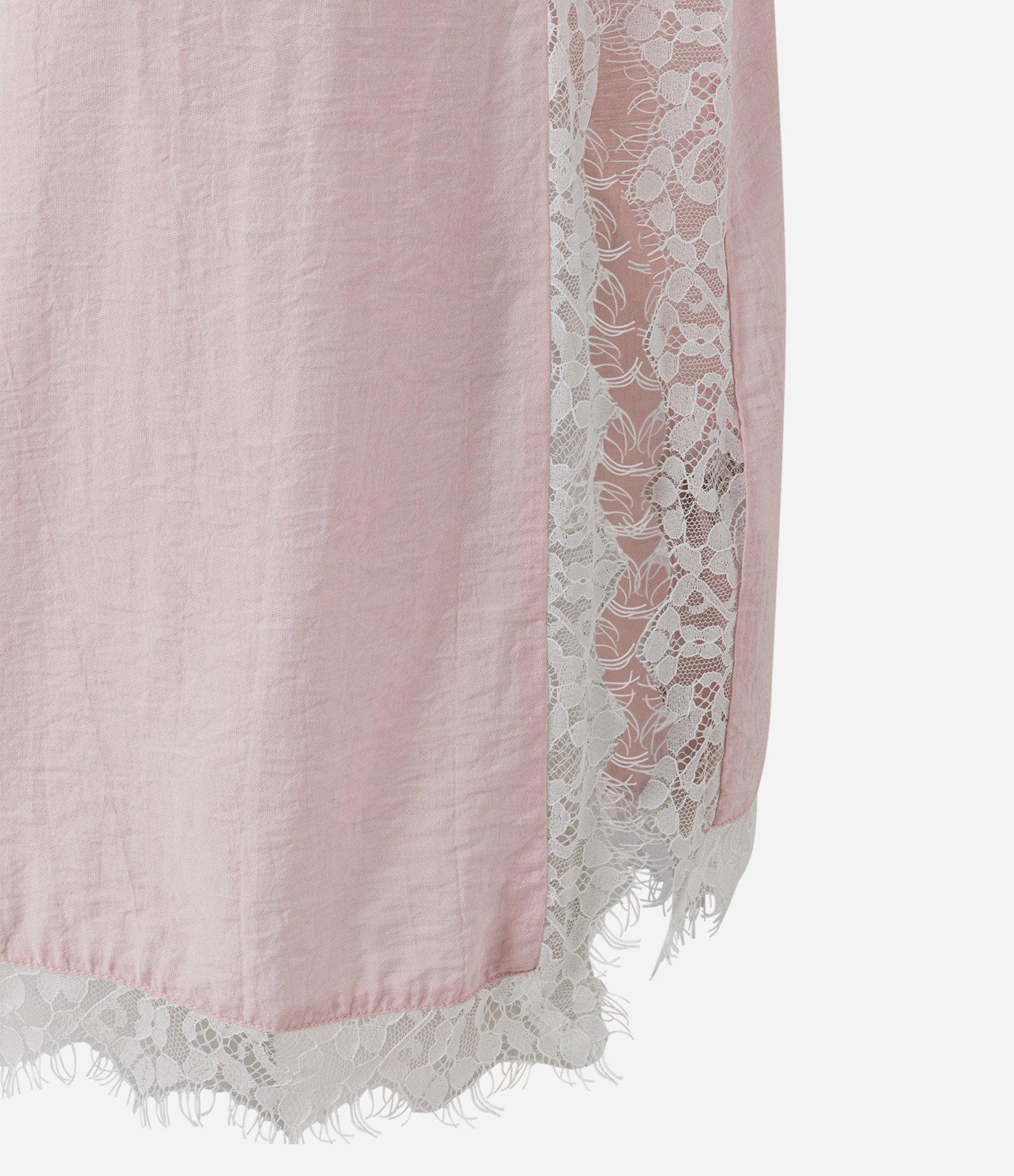 Blusa de Alça em Crepe com Detalhe de Renda Rosa 7