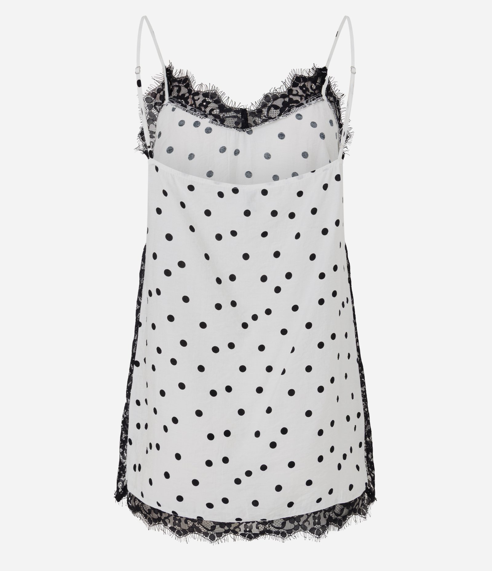 Blusa Poá com Alças Finas e Detalhe em Renda Branco 7