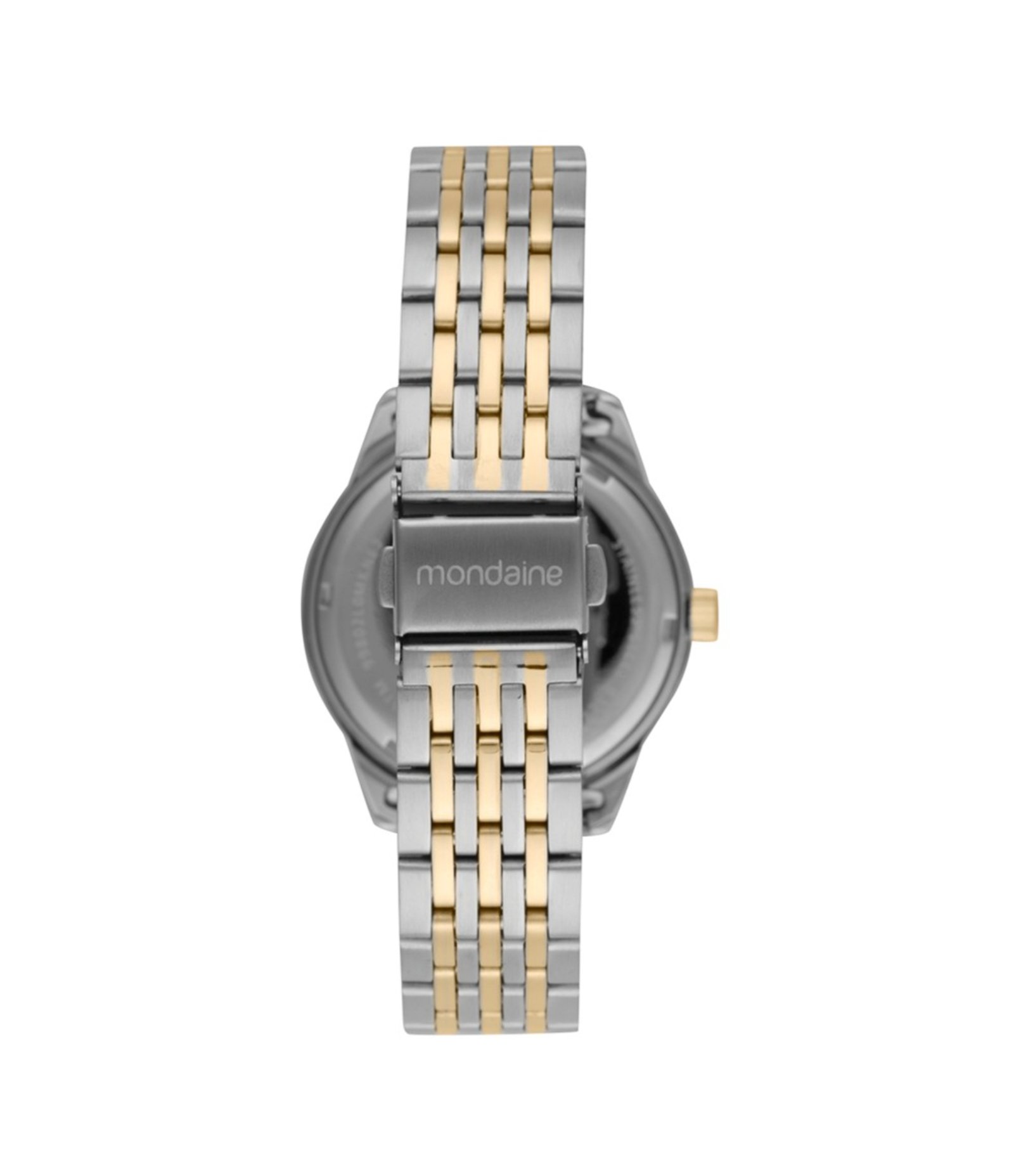 Relógio Mondaine Analógico Em Aço 99822LPMVBE3 Prata e Dourado 3