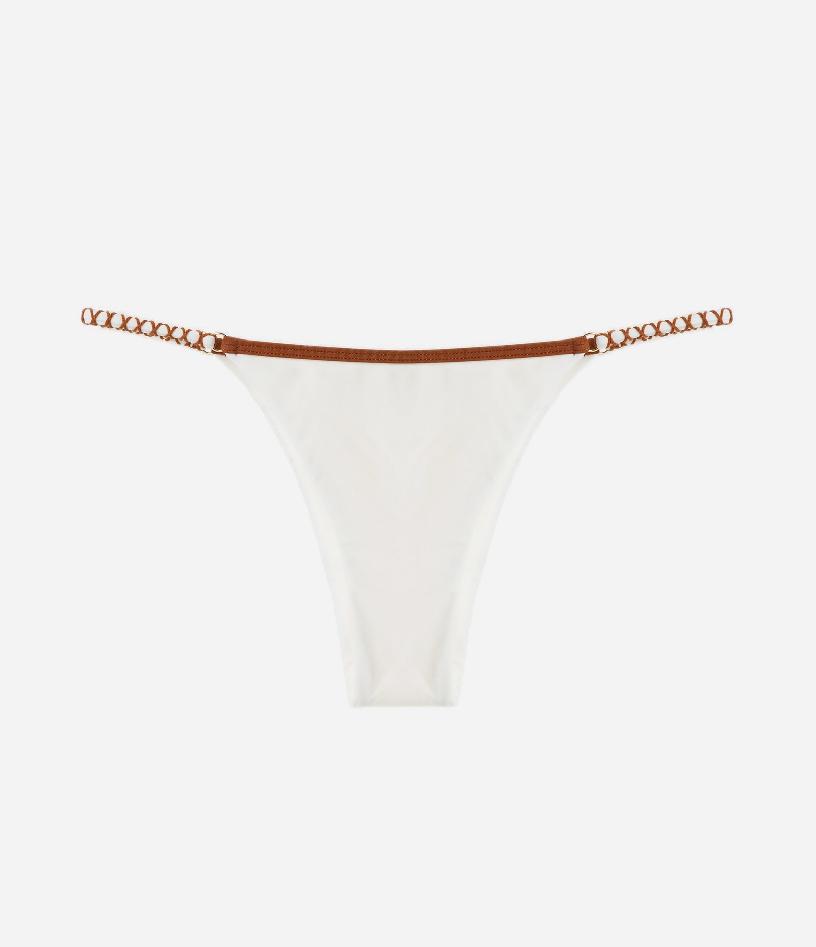 Biquíni Calcinha String com Viés e Pesponto Contrastante Branco 5
