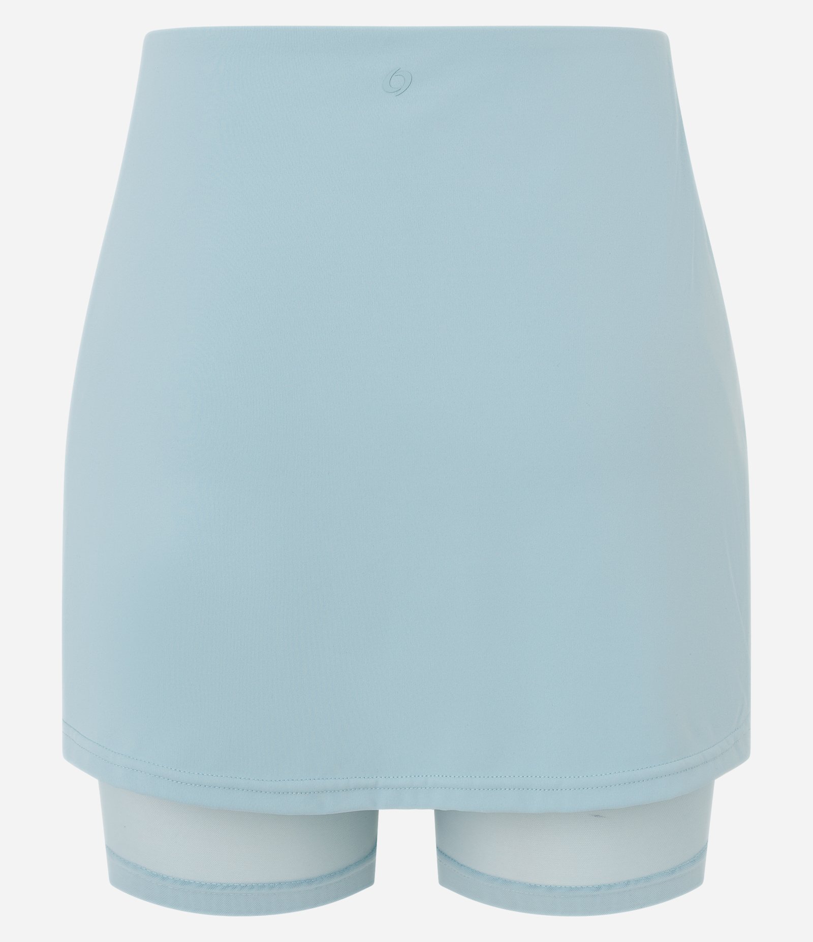 Short Saia Esportivo em Microfibra com Short de Tule Azul 6