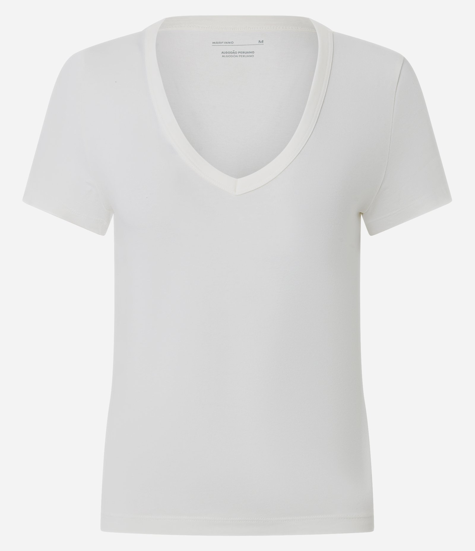 Blusa em Algodão com Decote V Branco 1