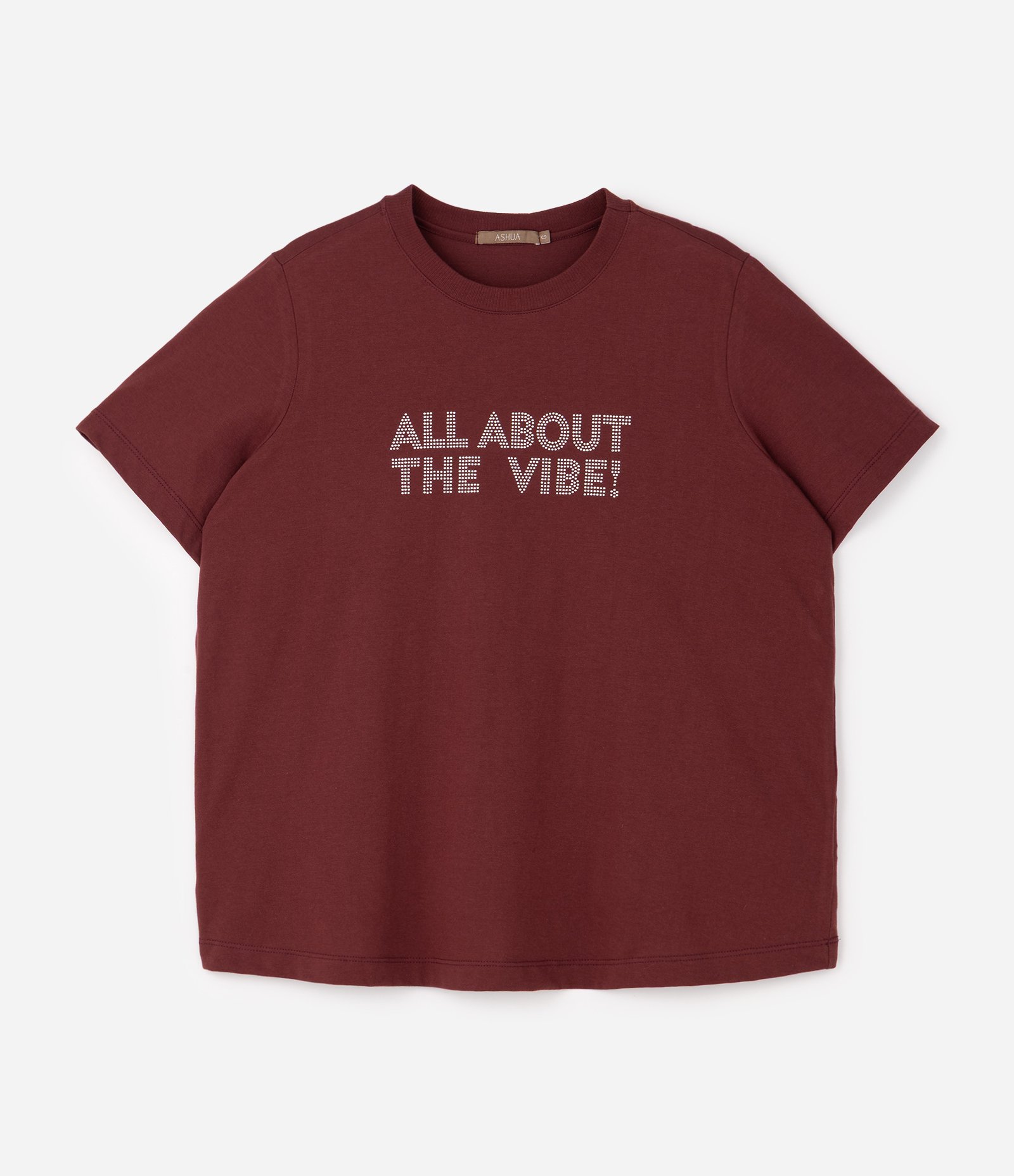 Blusa Lettering com Strass Curve & Plus Size Vermelho 4