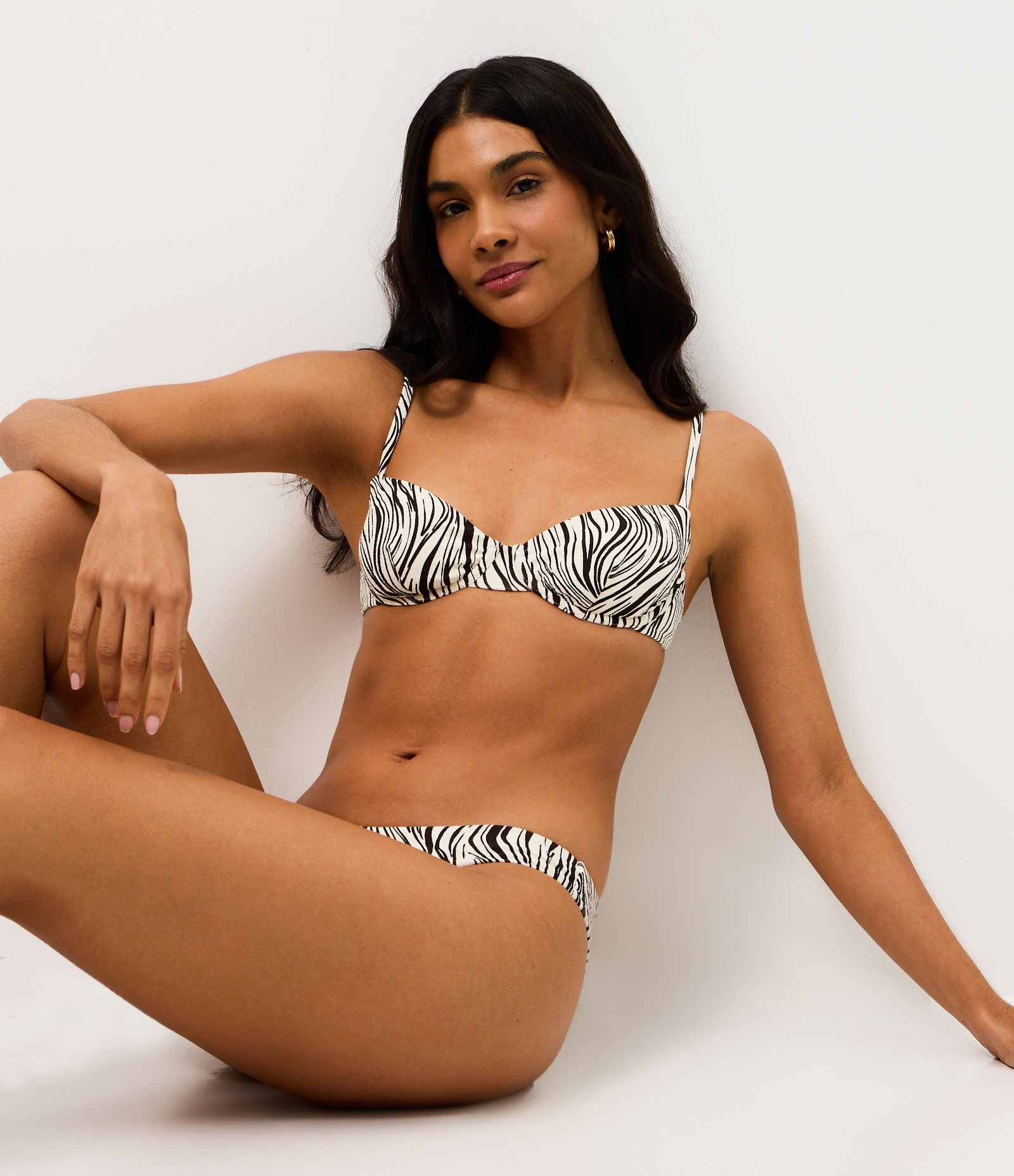 Biquini Top Meia Taça com Estampa Animal Print Marrom 1