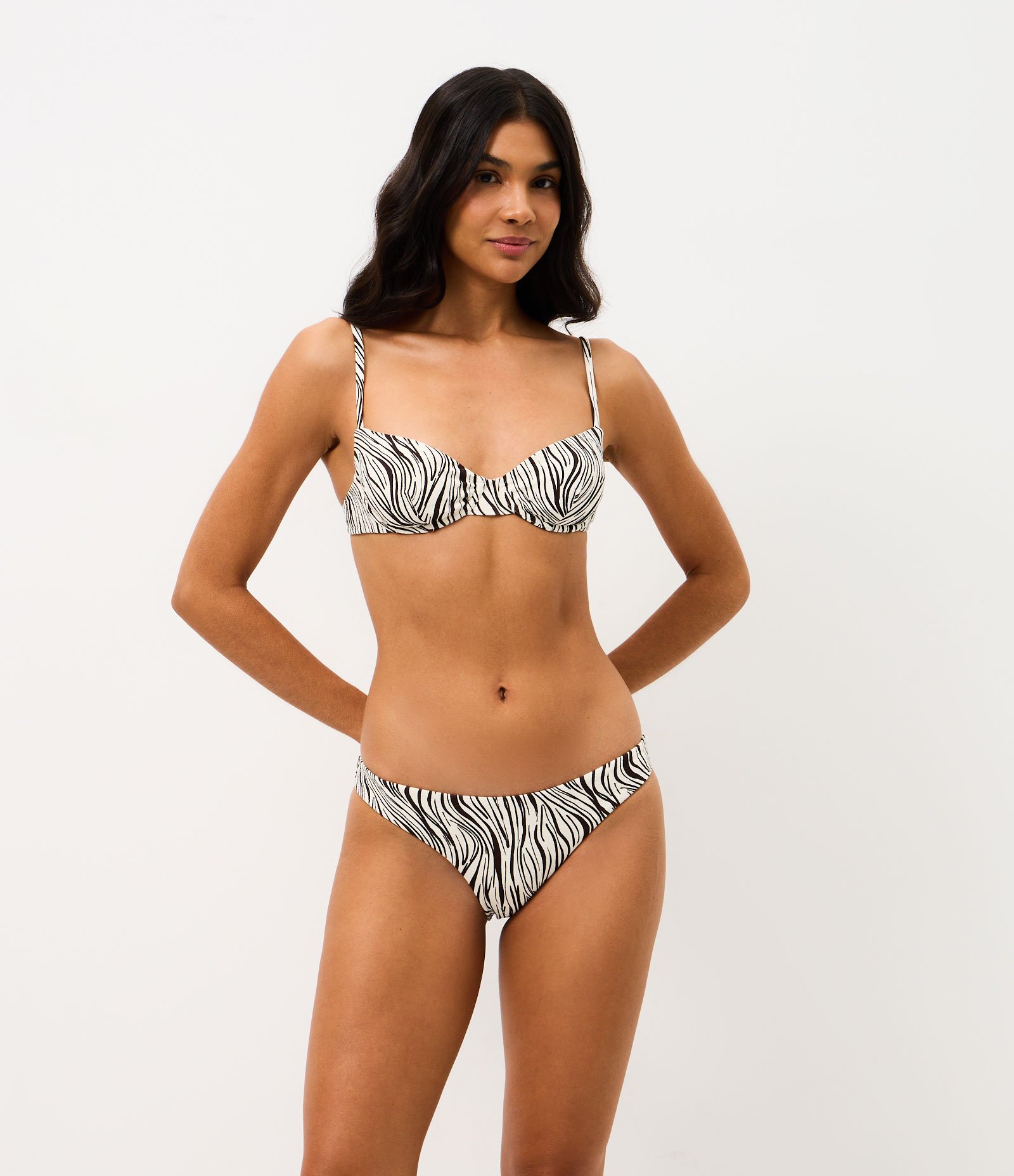Biquini Top Meia Taça com Estampa Animal Print Marrom 2