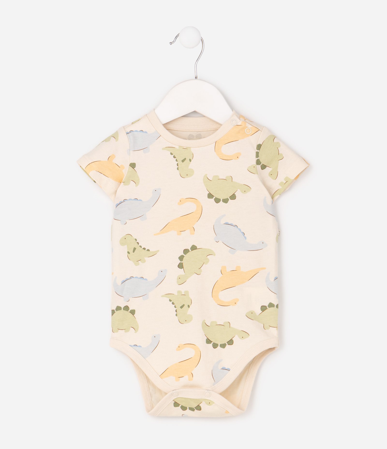 Body Bebê Moletom com Estampa Dino - Tam 0 a 18 Meses Azul 4