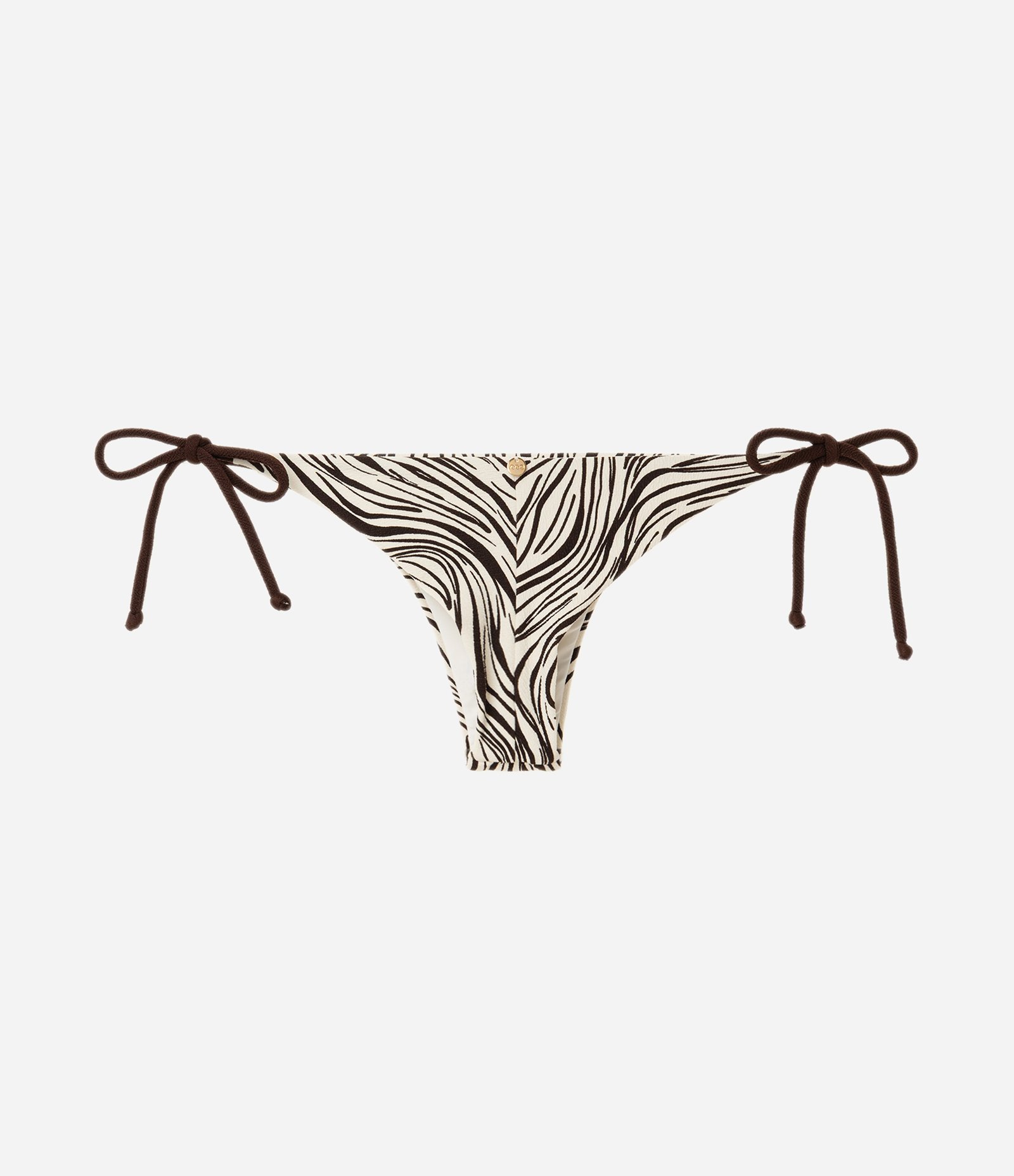 Biquini Calcinha Lacinho com Estampa Animal Print Marrom/Bege 6