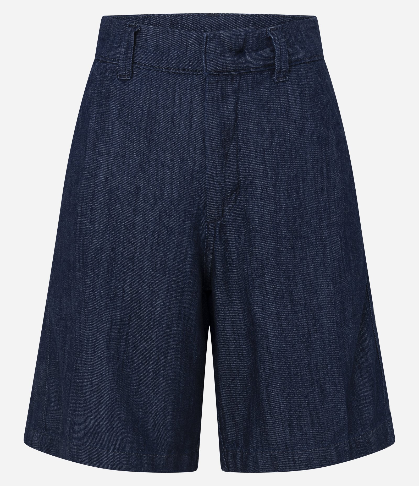 Bermuda Jeans Alfaiatada com Gancho e Cintura Alta Azul Escuro 5