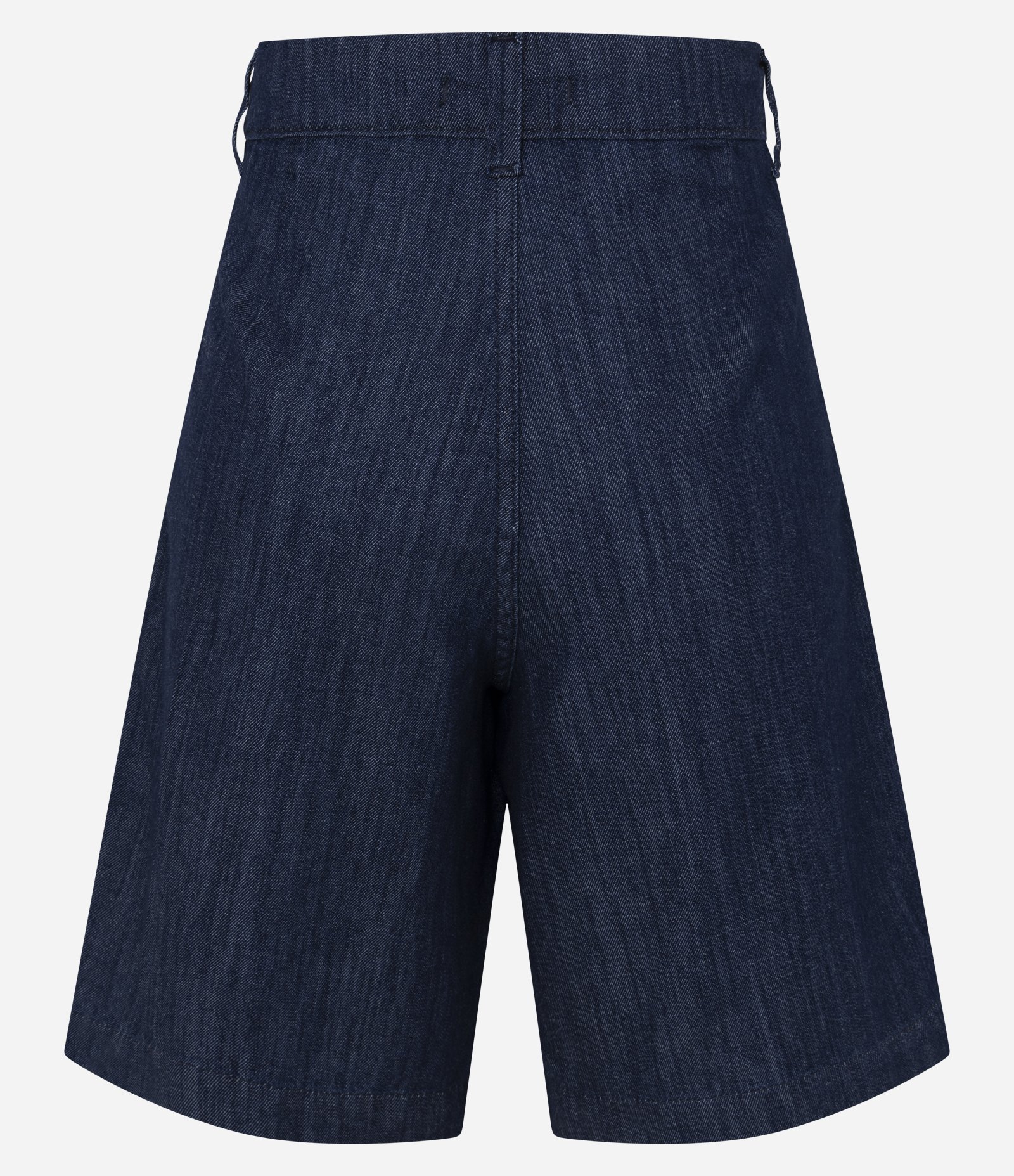 Bermuda Jeans Alfaiatada com Gancho e Cintura Alta Azul Escuro 7