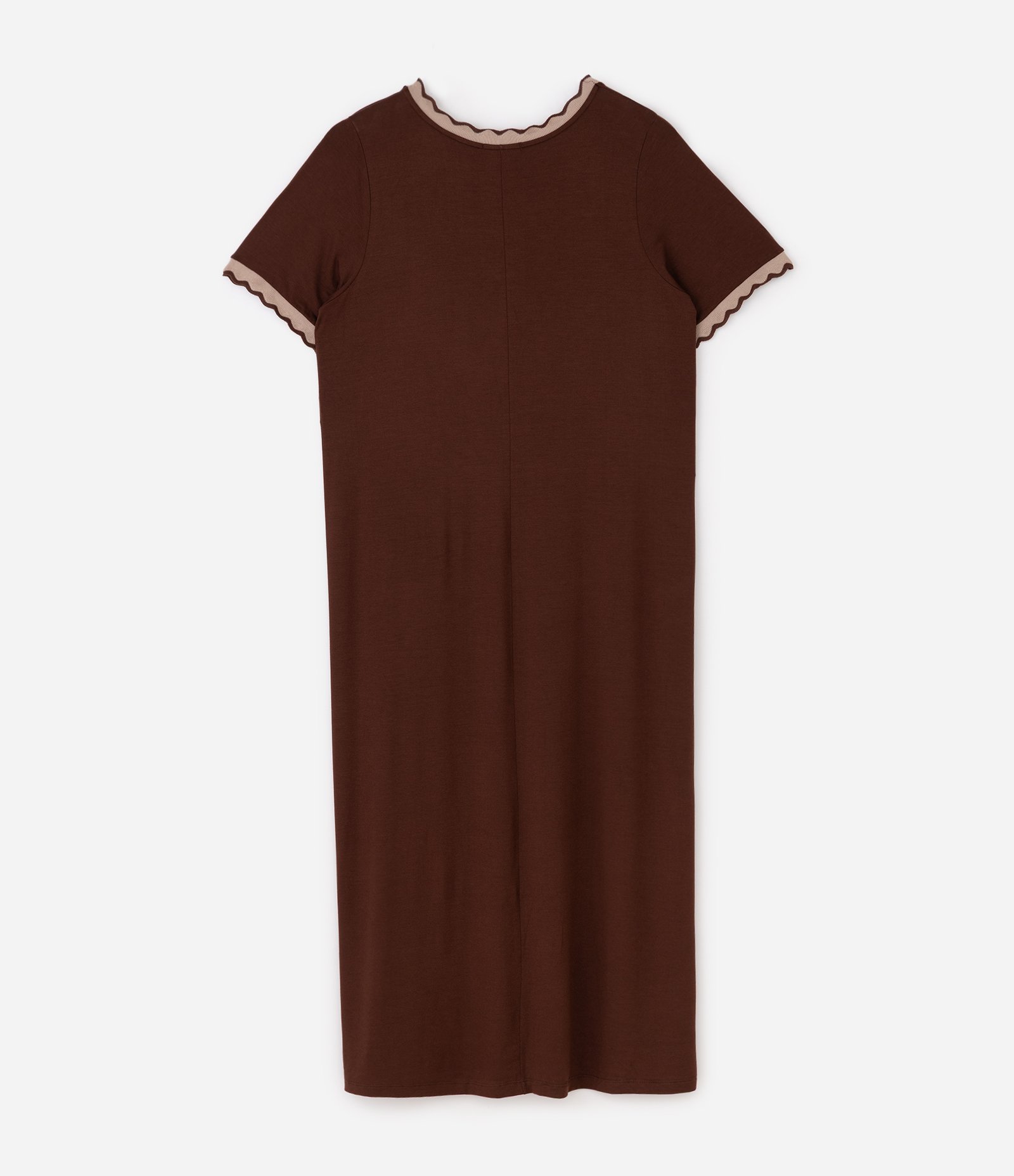 Vestido Crepe Midi com Decote V Curve & Plus Size Marrom 6
