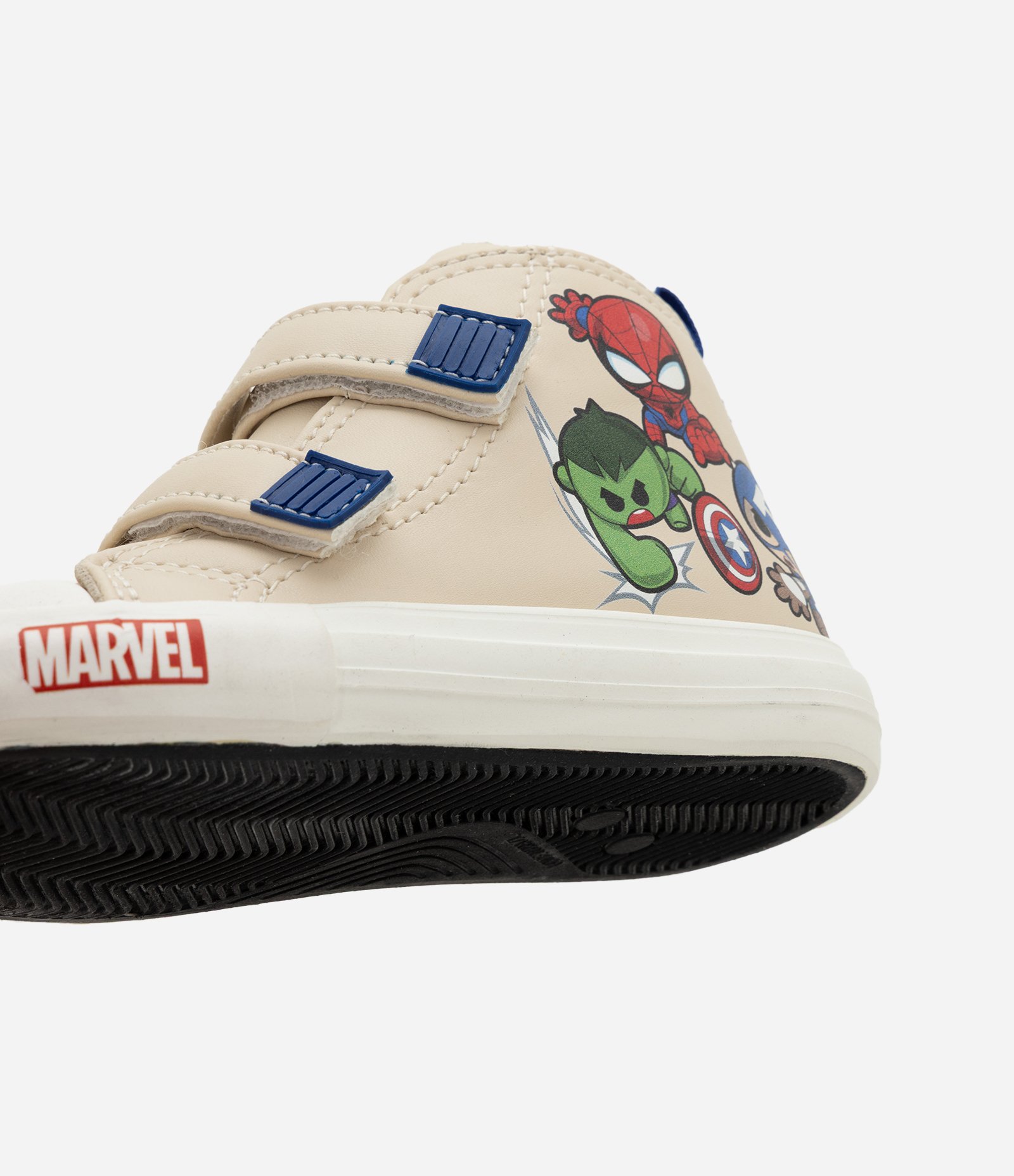 Tênis Infantil Abotinado com Velcro e Heróis da Marvel – Tam 20 a 27 Bege Claro 3