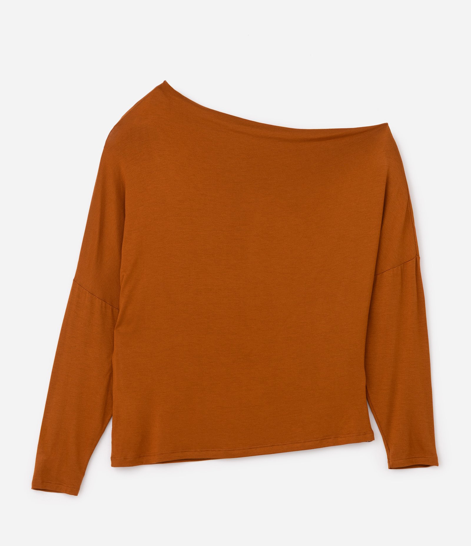 Blusa em Microfibra com Decote Degagê Curve & Plus Size Laranja 7