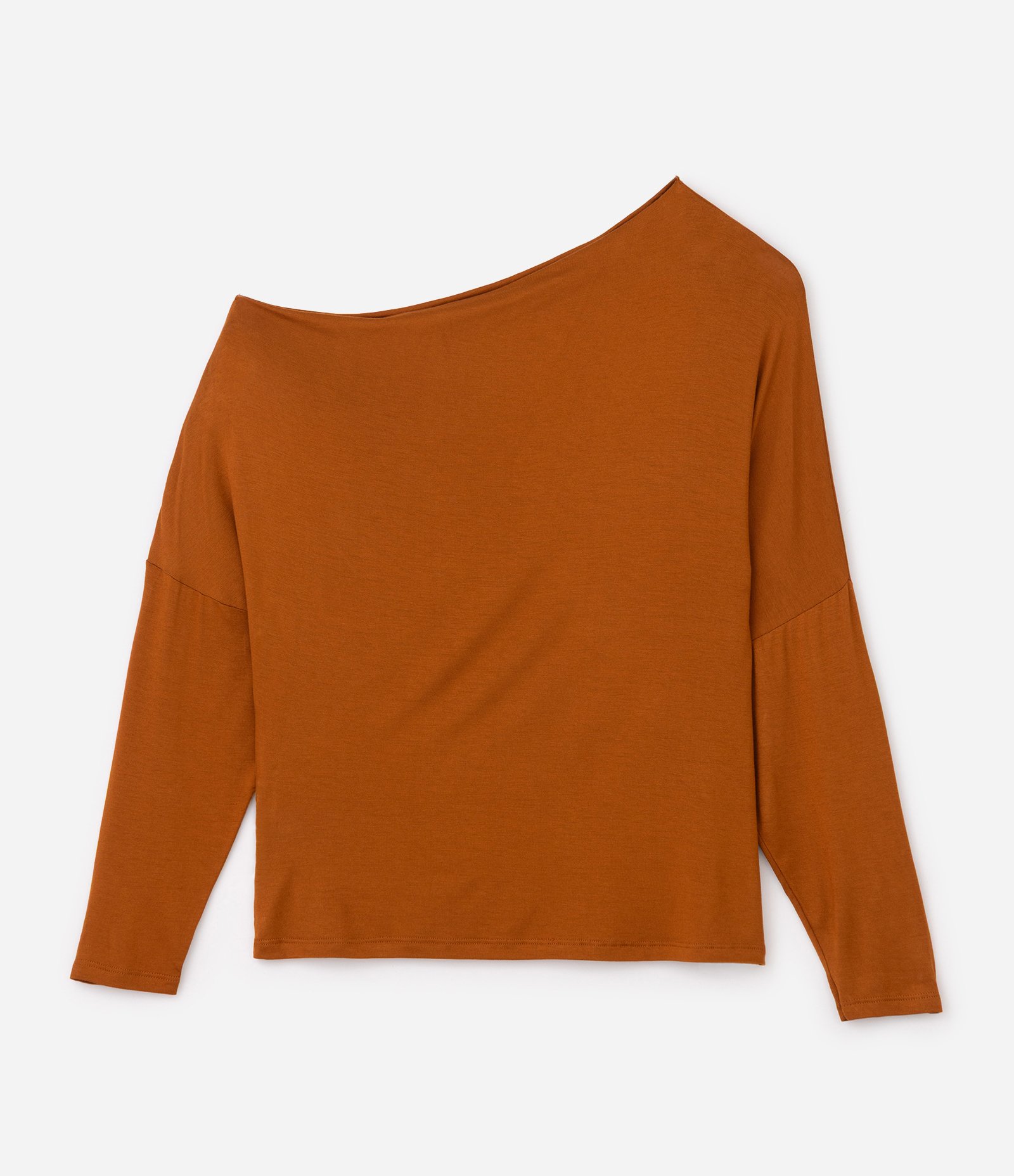 Blusa em Microfibra com Decote Degagê Curve & Plus Size Laranja 8