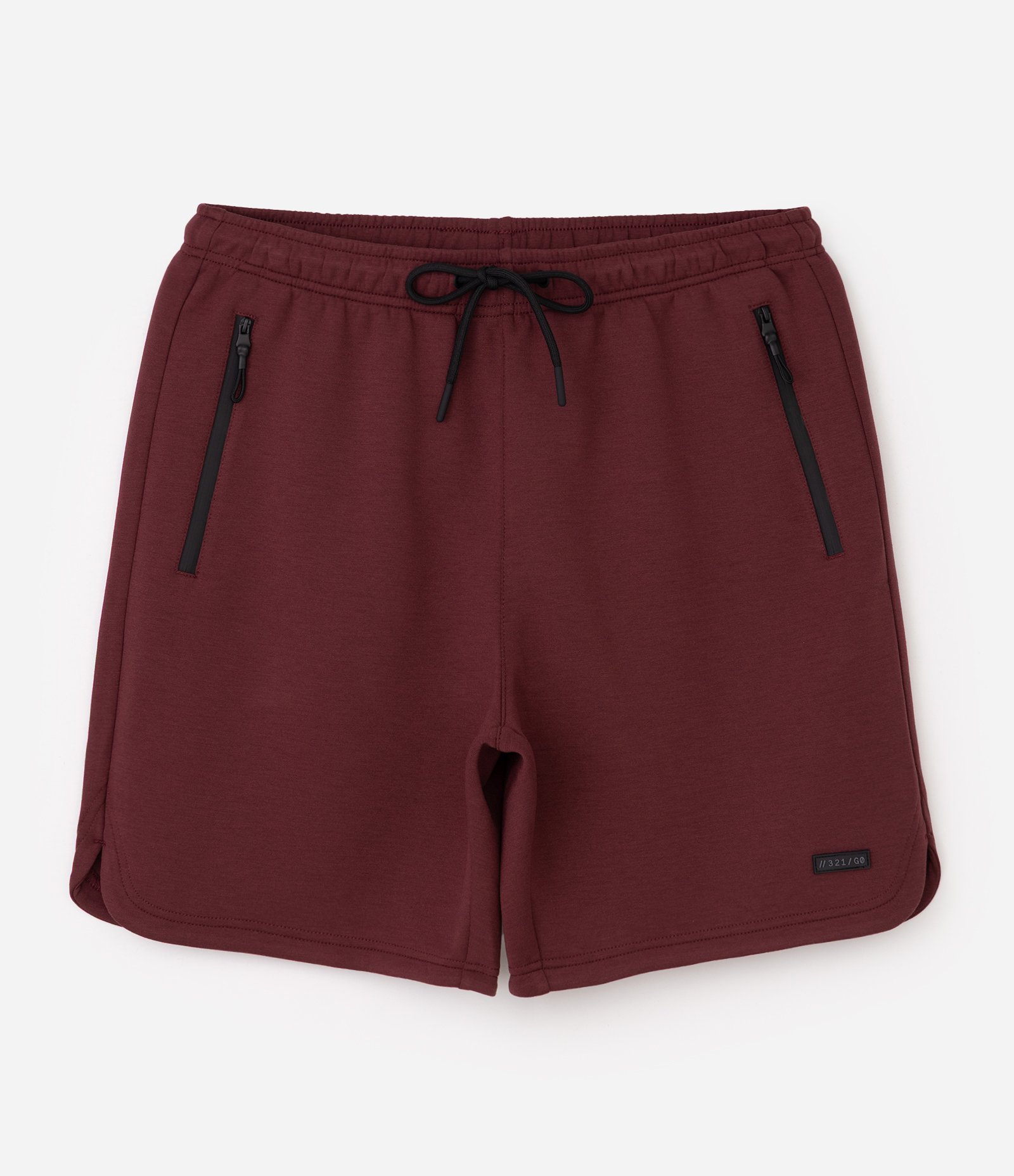Bermuda Esportiva em Moletom Tecnológico com Cós Elástico e Zíper no Bolso Bordô 5