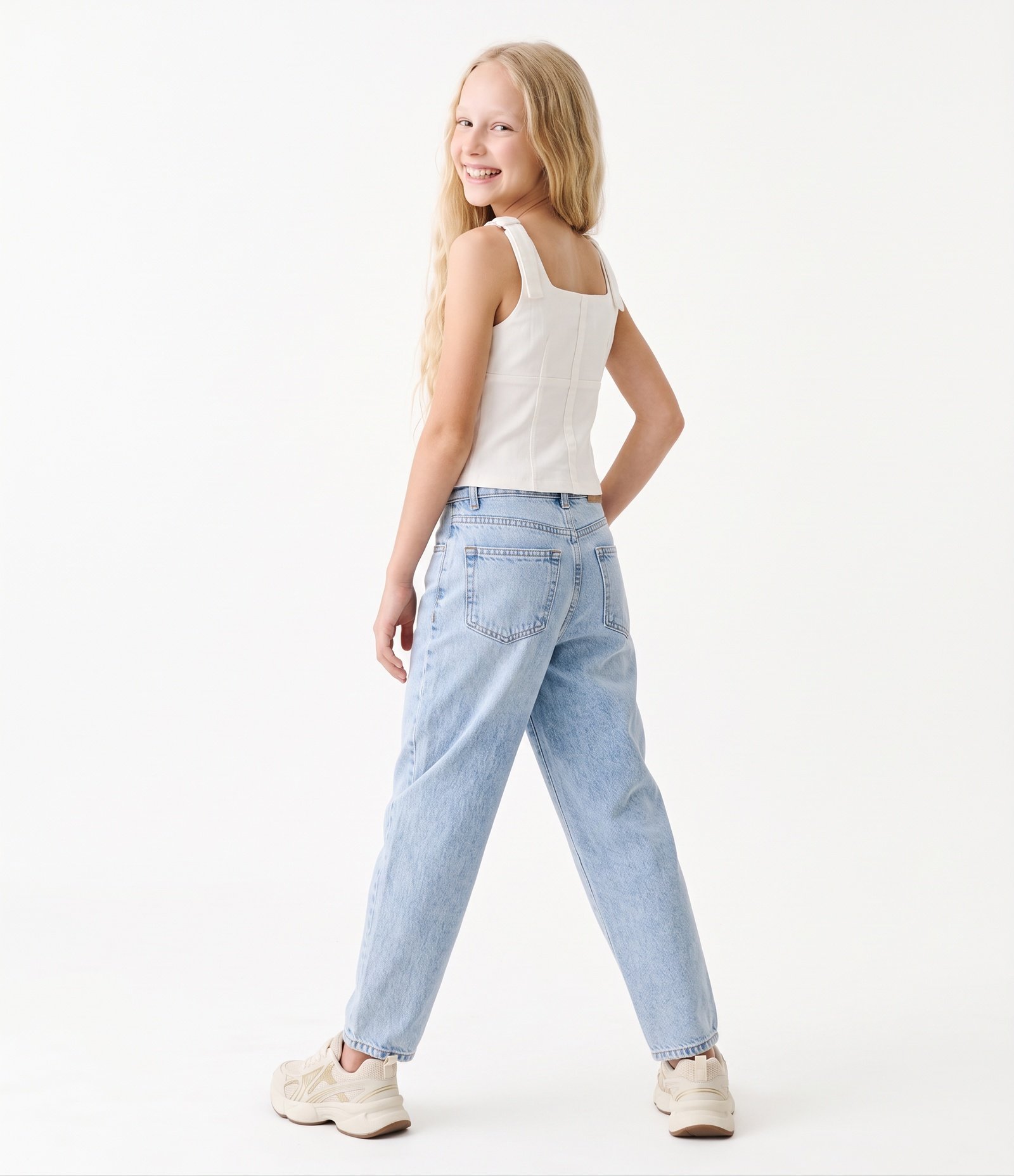 Blusa Infantil Em Viscose Com Lacimhos - Tam 5 a 16 Anos Branco 2