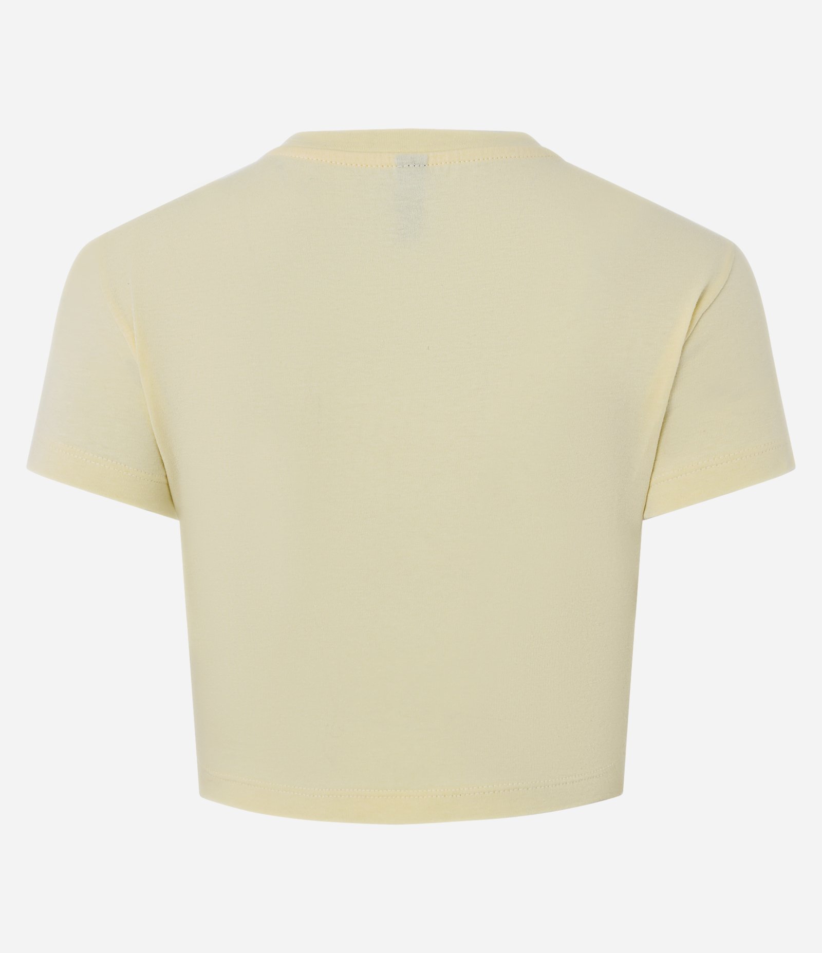 Blusa Cropped Manga Curta em Cotton Amarelo 5