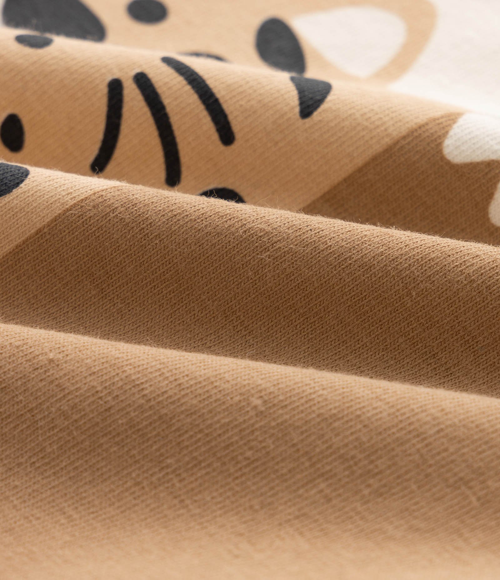 Body Bebê em Algodão com Recortes Estampa Tigre e Jacaré – Tam 0 a 18 Meses Bege 3