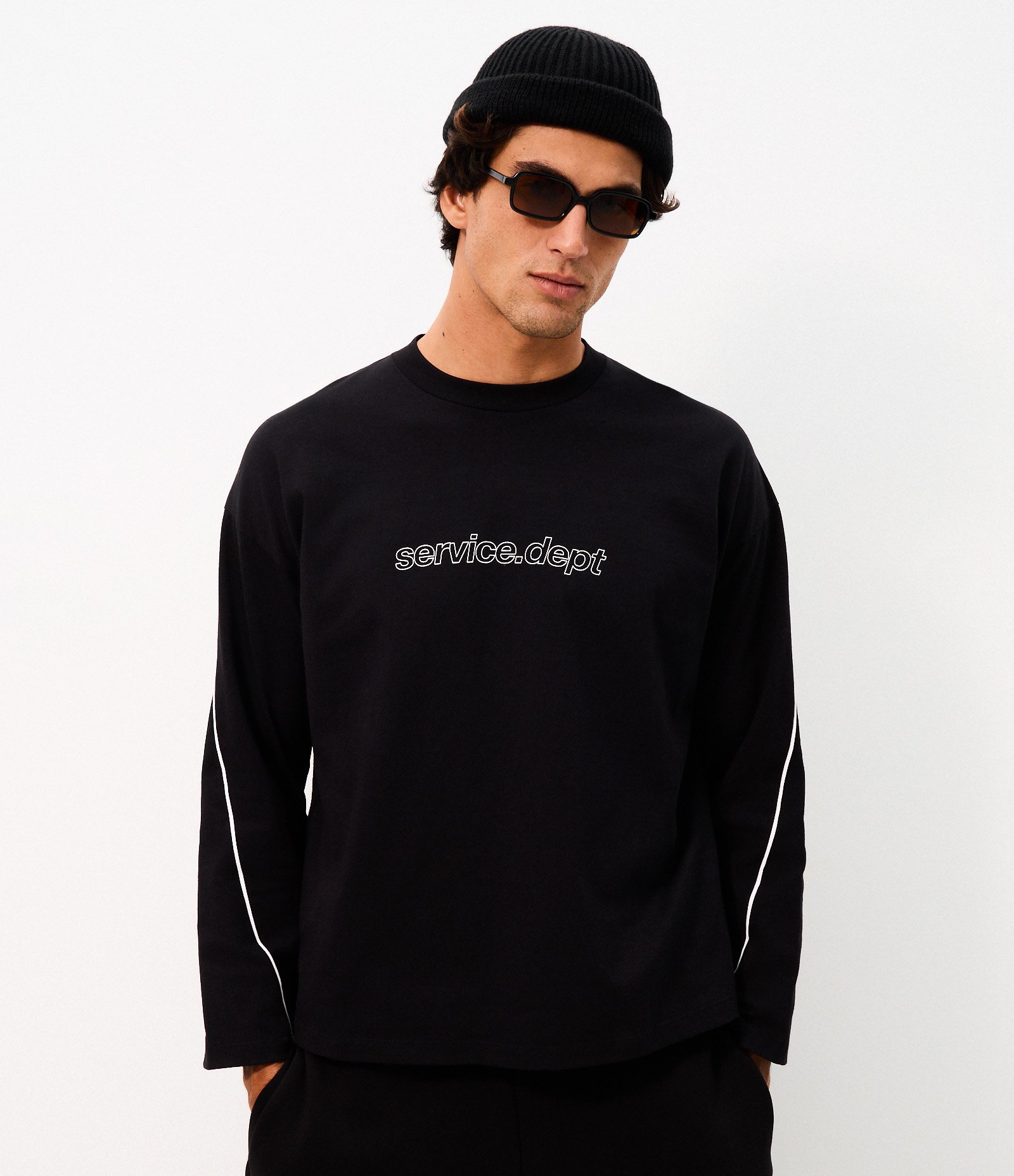 Camiseta Manga Longa Service Dept Preto 4