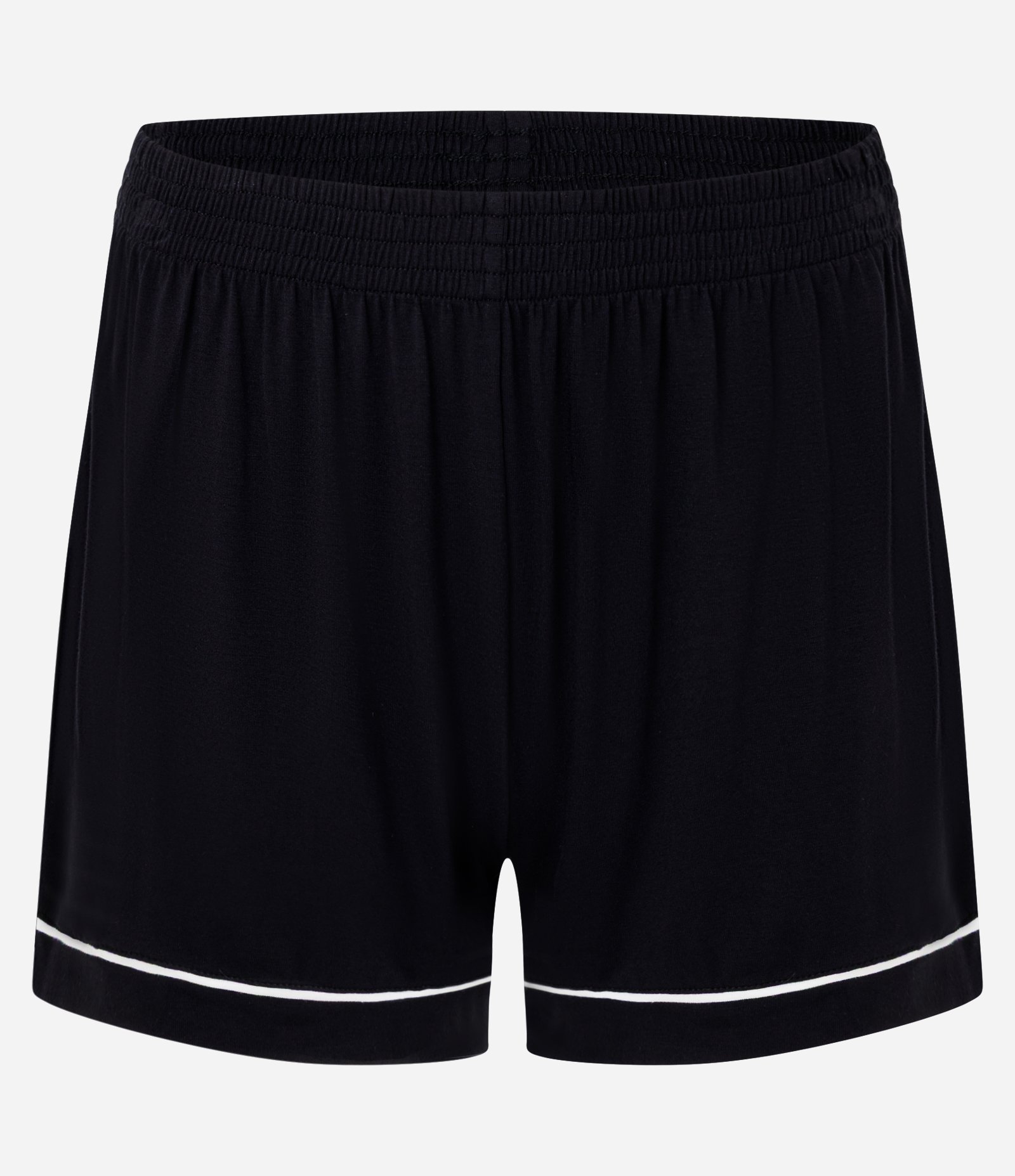 Pijama Short Doll em Viscolycra com Viés Contrastantes Preto 3