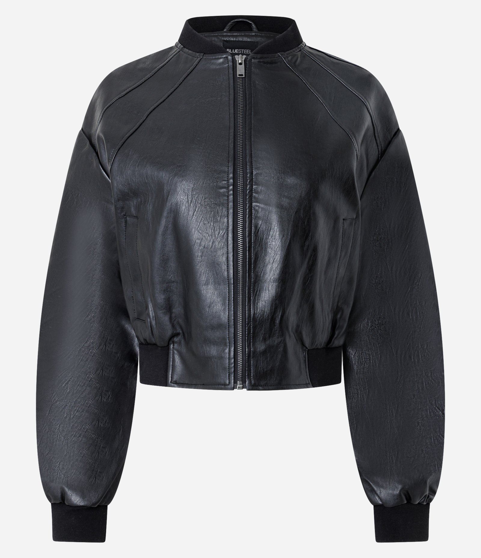 Jaqueta Bomber em PU com Golinha Alta Preto 5