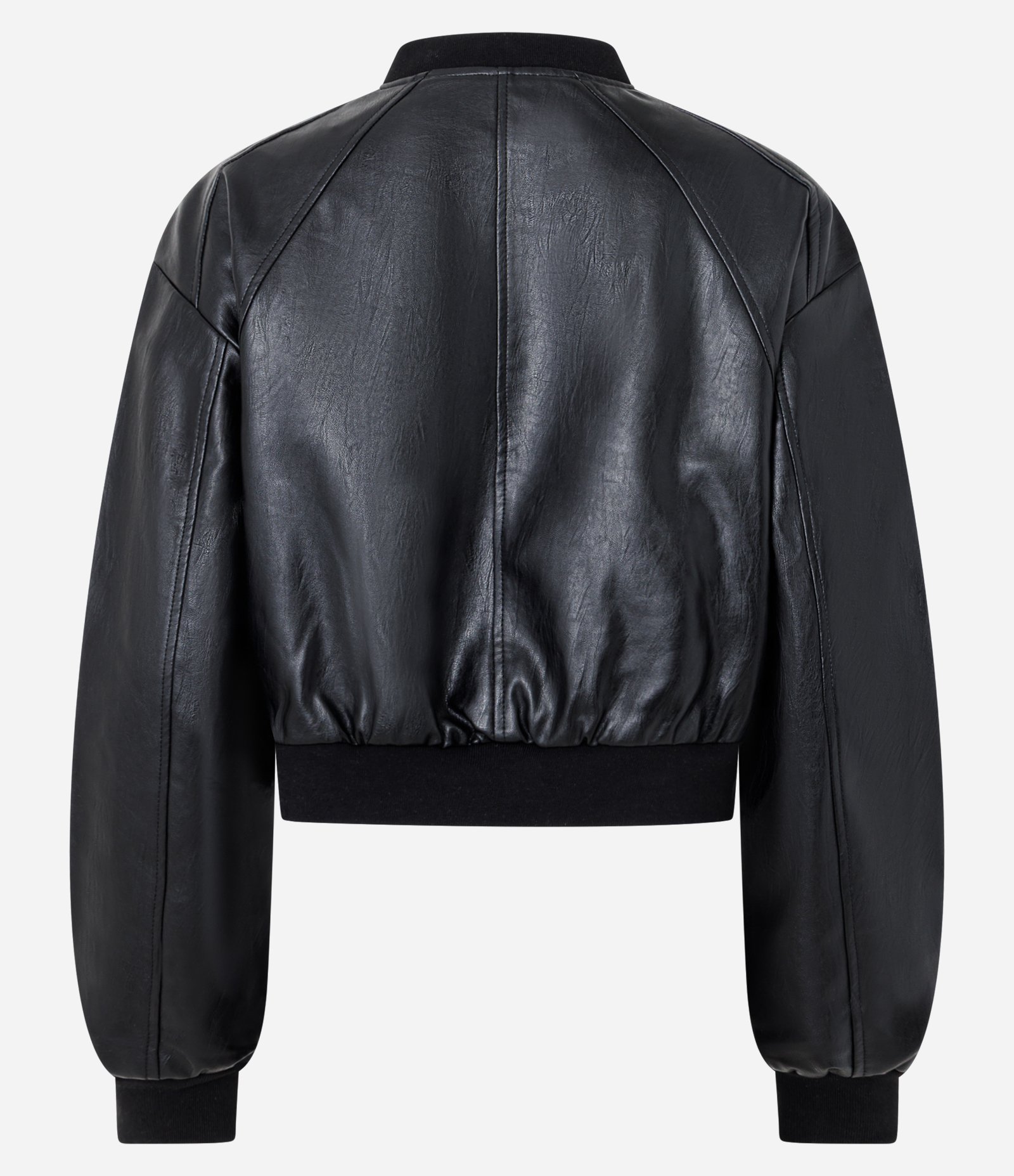 Jaqueta Bomber em PU com Golinha Alta Preto 6